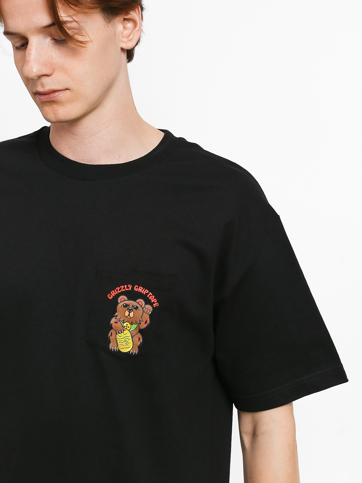 T-shirt Grizzly Griptape Lucky Bear Pocket (black)