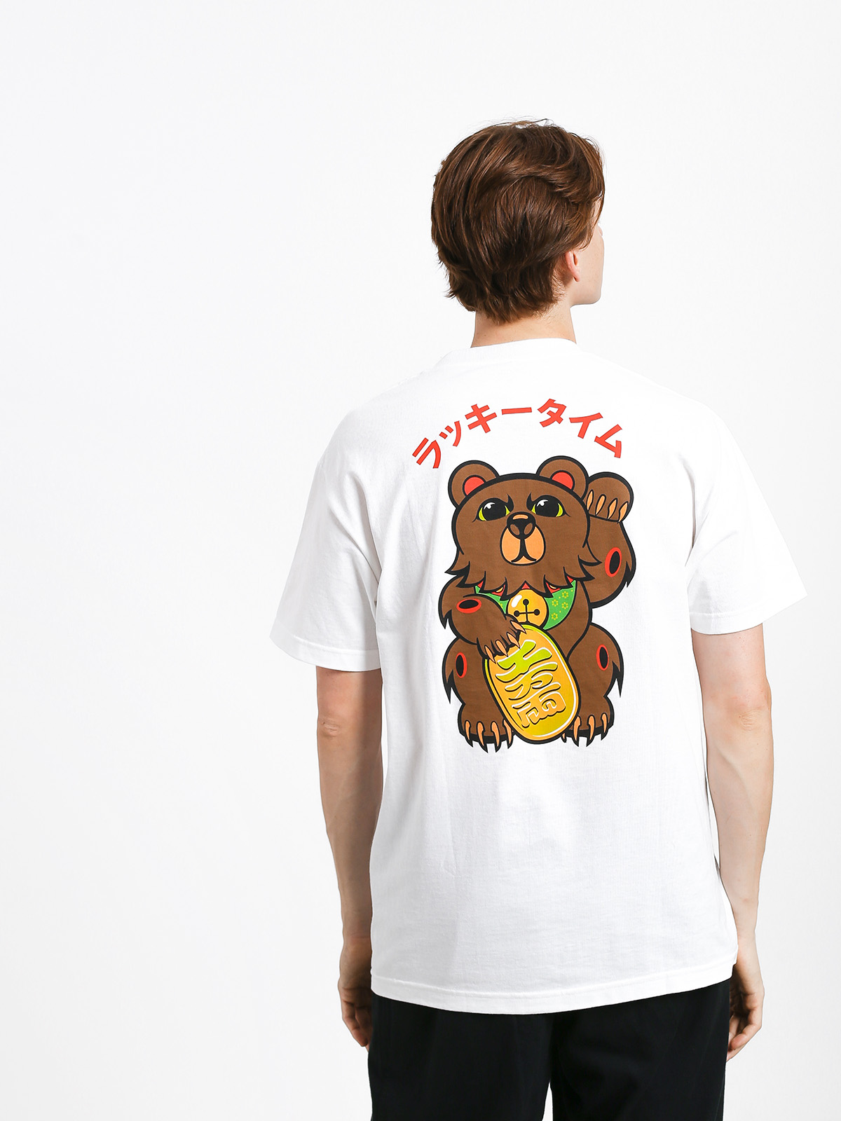 T-shirt Grizzly Griptape Lucky Bear Pocket (white)