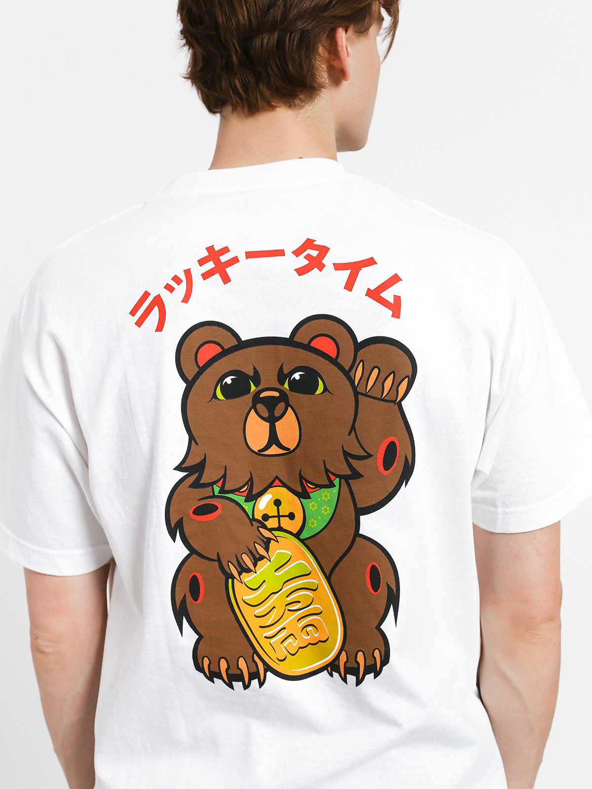 T-shirt Grizzly Griptape Lucky Bear Pocket (white)