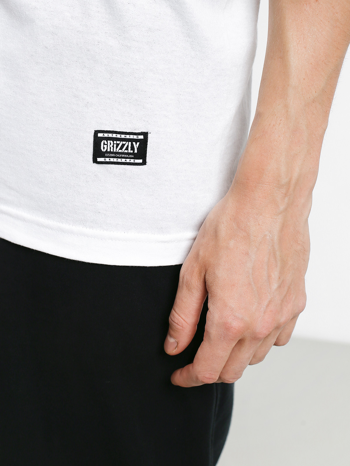 T-shirt Grizzly Griptape Lucky Bear Pocket (white)