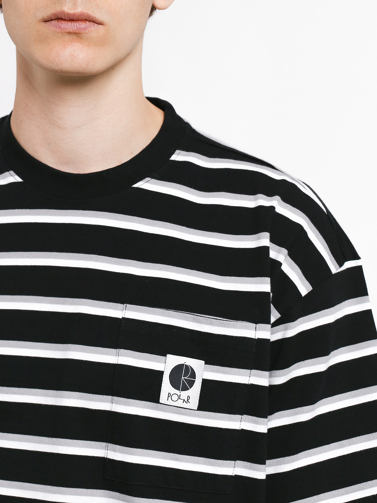 T-shirt Polar Skate Stripe Pocket (black)