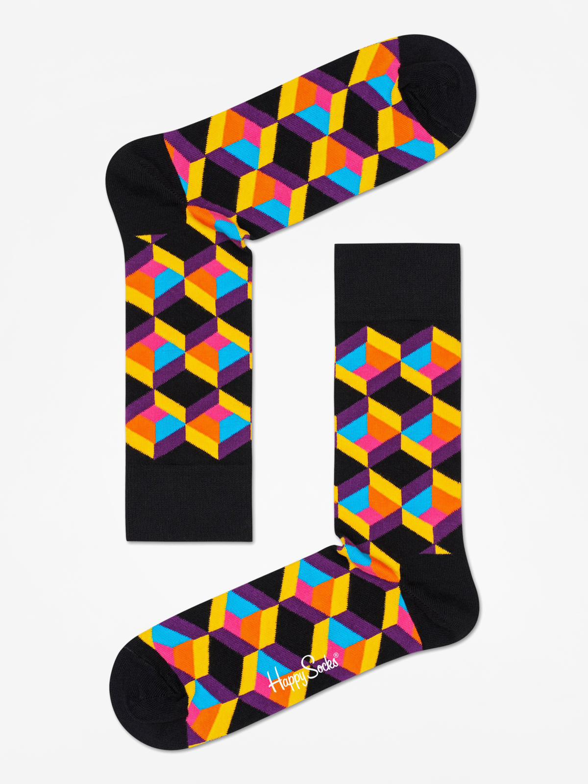 Skarpetki Happy Socks Optiq Square (black/multi)