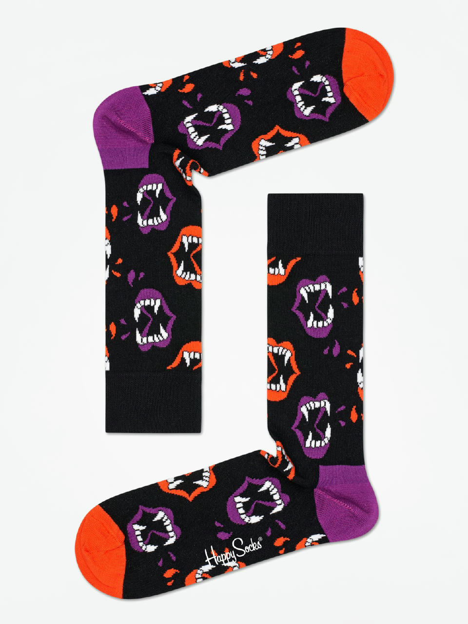 Skarpetki Happy Socks Halloween Fang (black/purple)