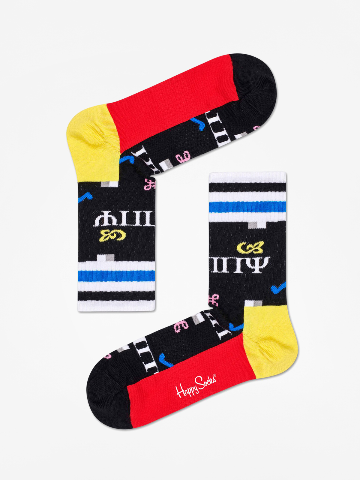Skarpetki Happy Socks Athletic Wingdings Mid High (black/red/yellow)