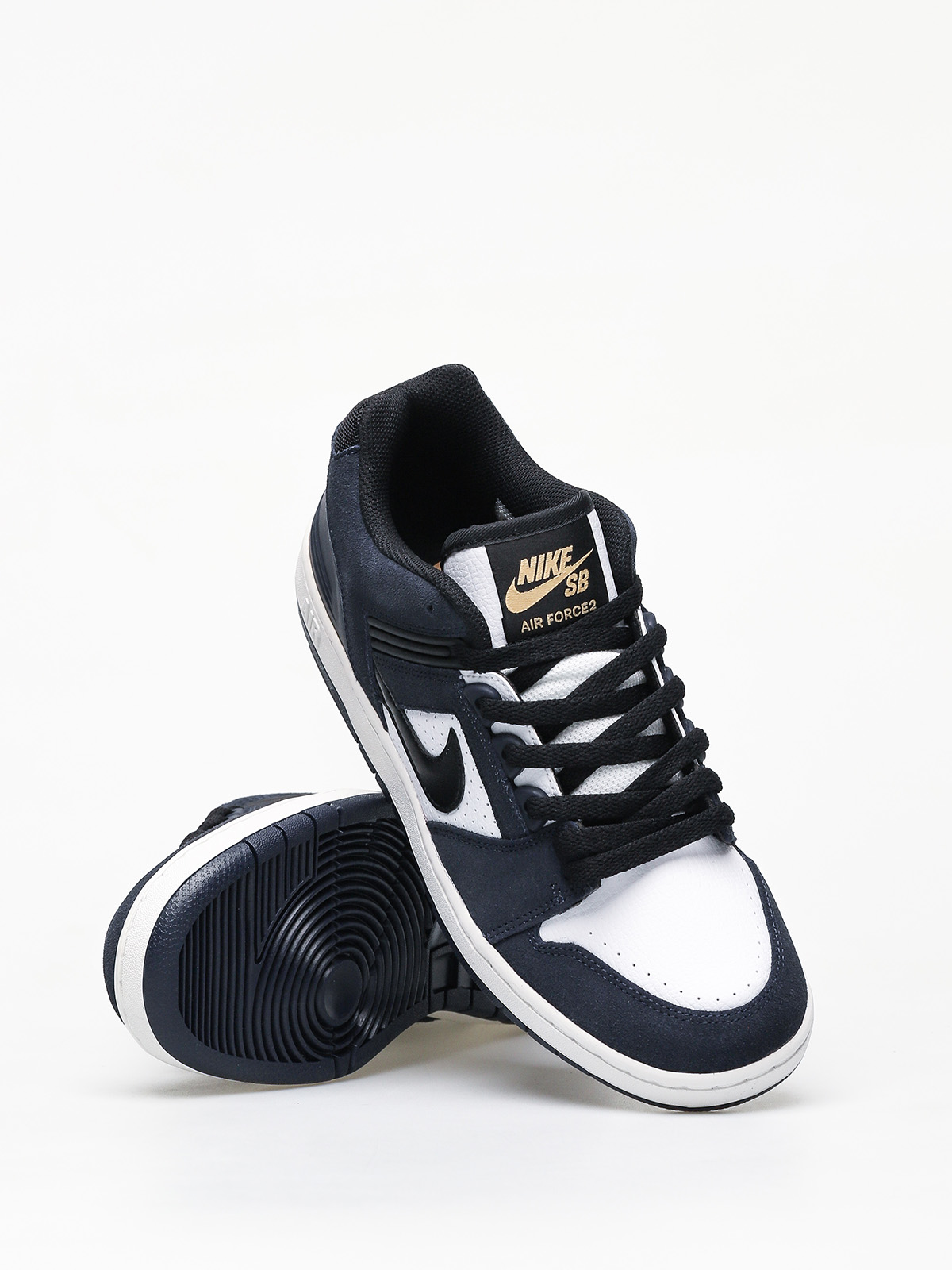 Buty Nike SB Air Force II Low (obsidian/black white celestial gold)