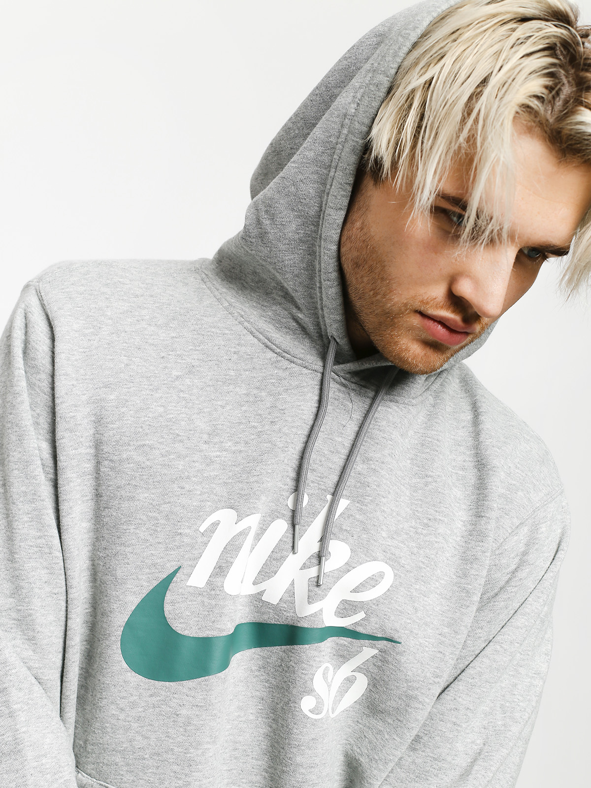 Bluza z kapturem Nike SB Washed Icon HD (dk grey heather/summit white/bicoastal)