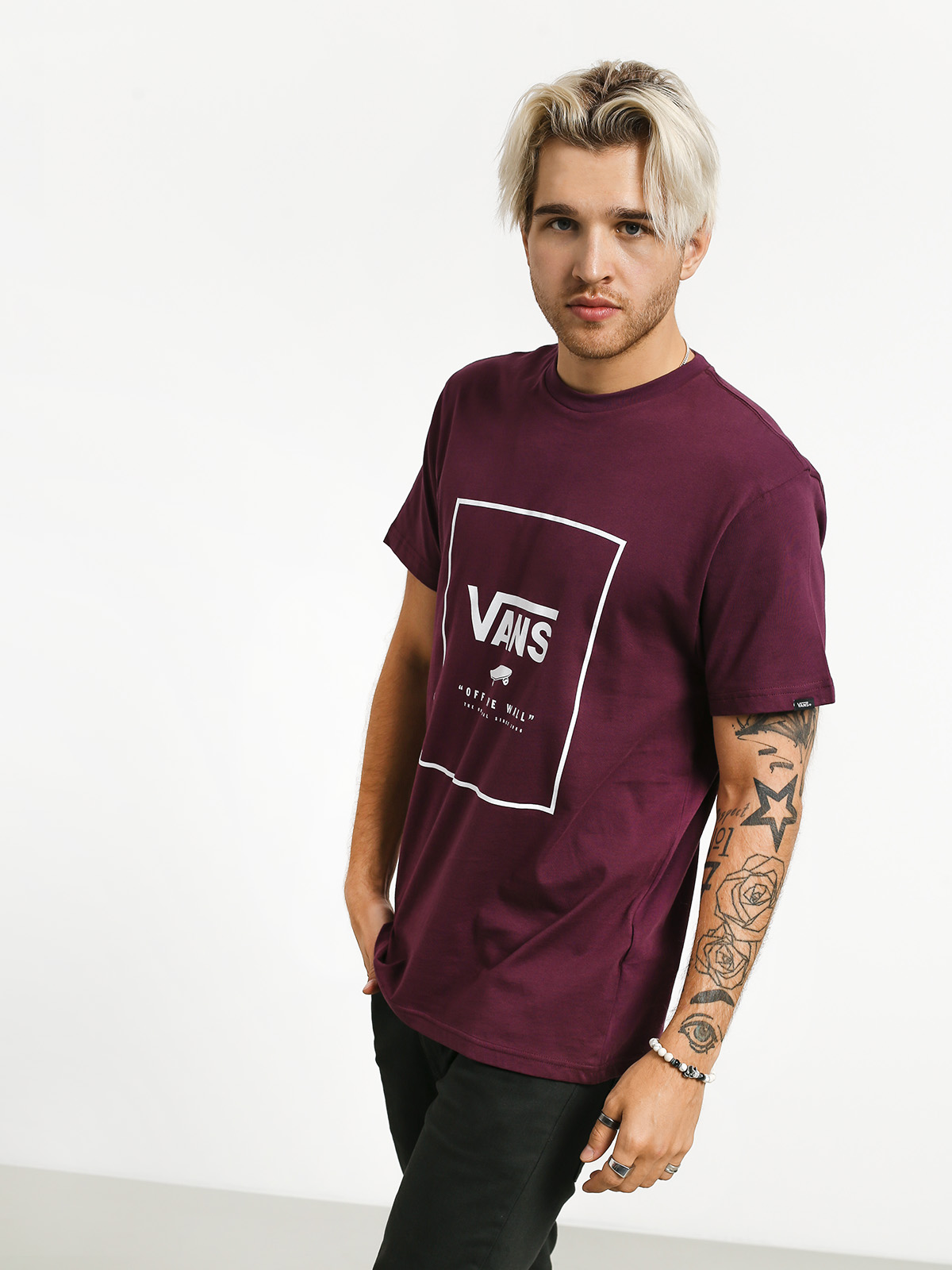 T-shirt Vans Print Box (prune/white)