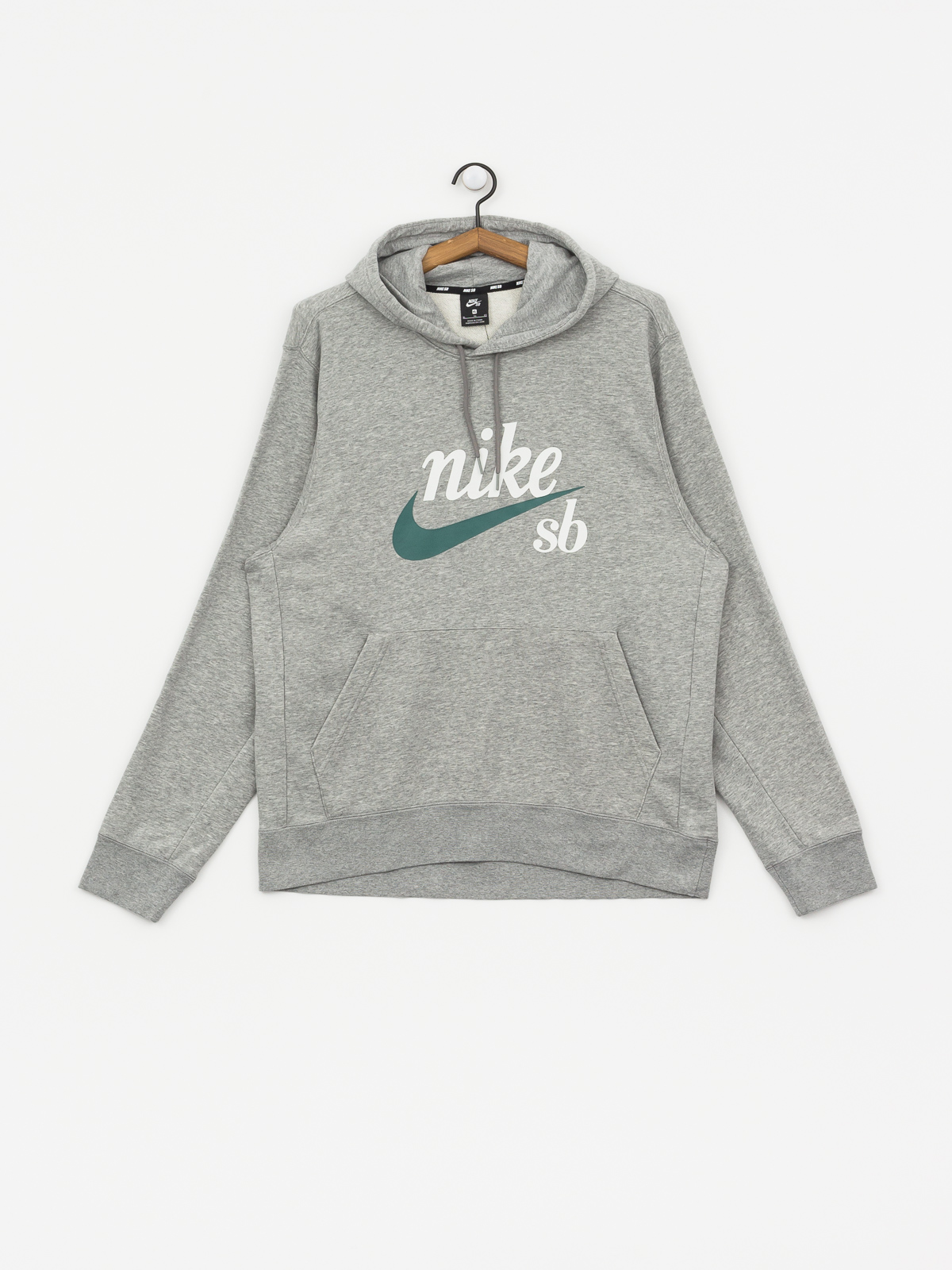 Bluza z kapturem Nike SB Washed Icon HD (dk grey heather/summit white/bicoastal)