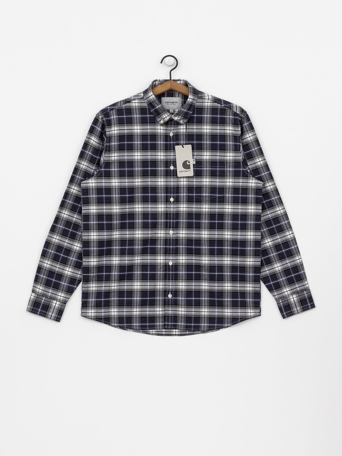Longsleeve Carhartt WIP Linville (linville check blue/wax)