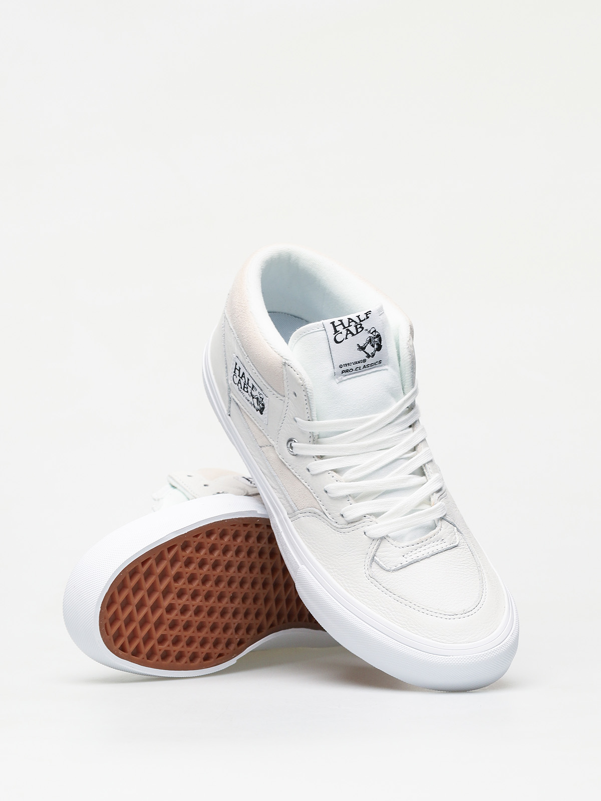 white leather half cabs