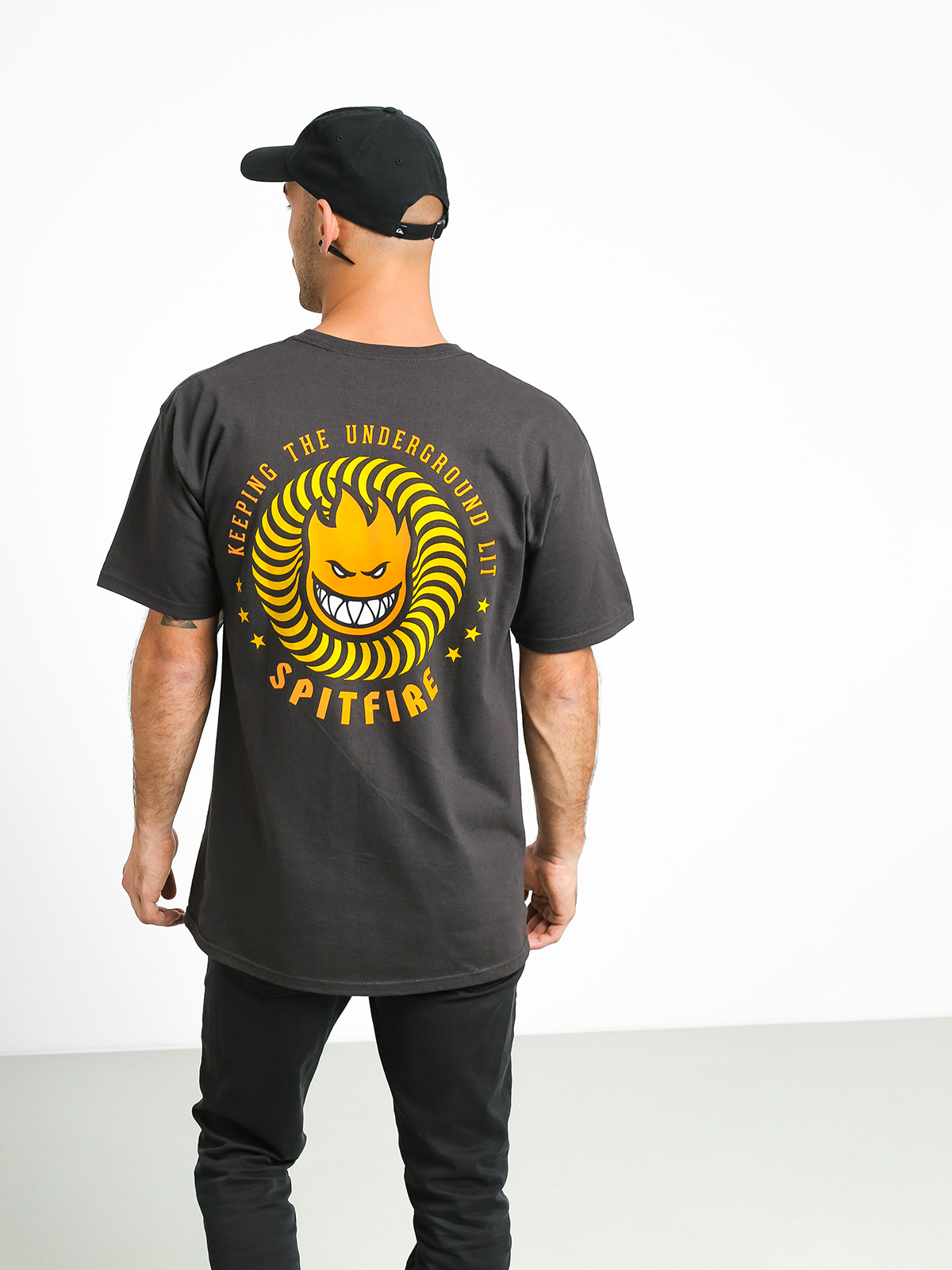 T-shirt Spitfire K T U L (tar/yellow/orange)