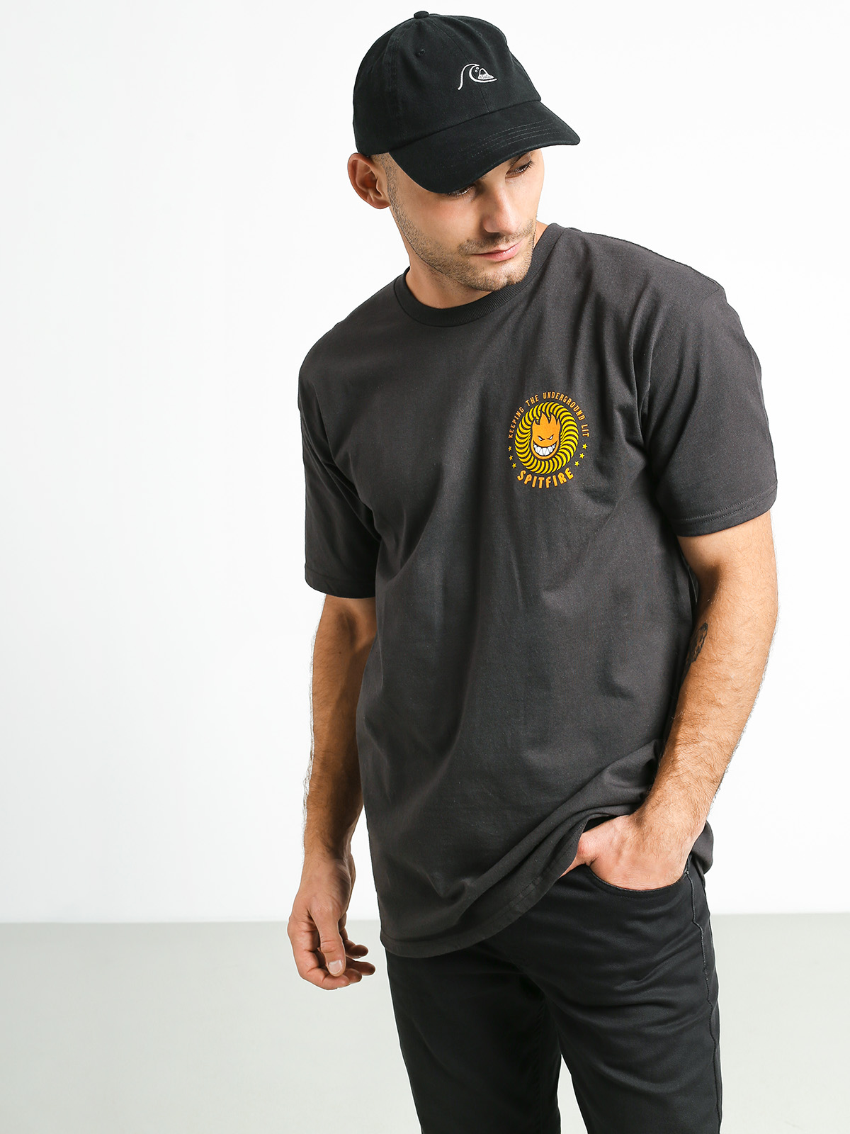 T-shirt Spitfire K T U L (tar/yellow/orange)