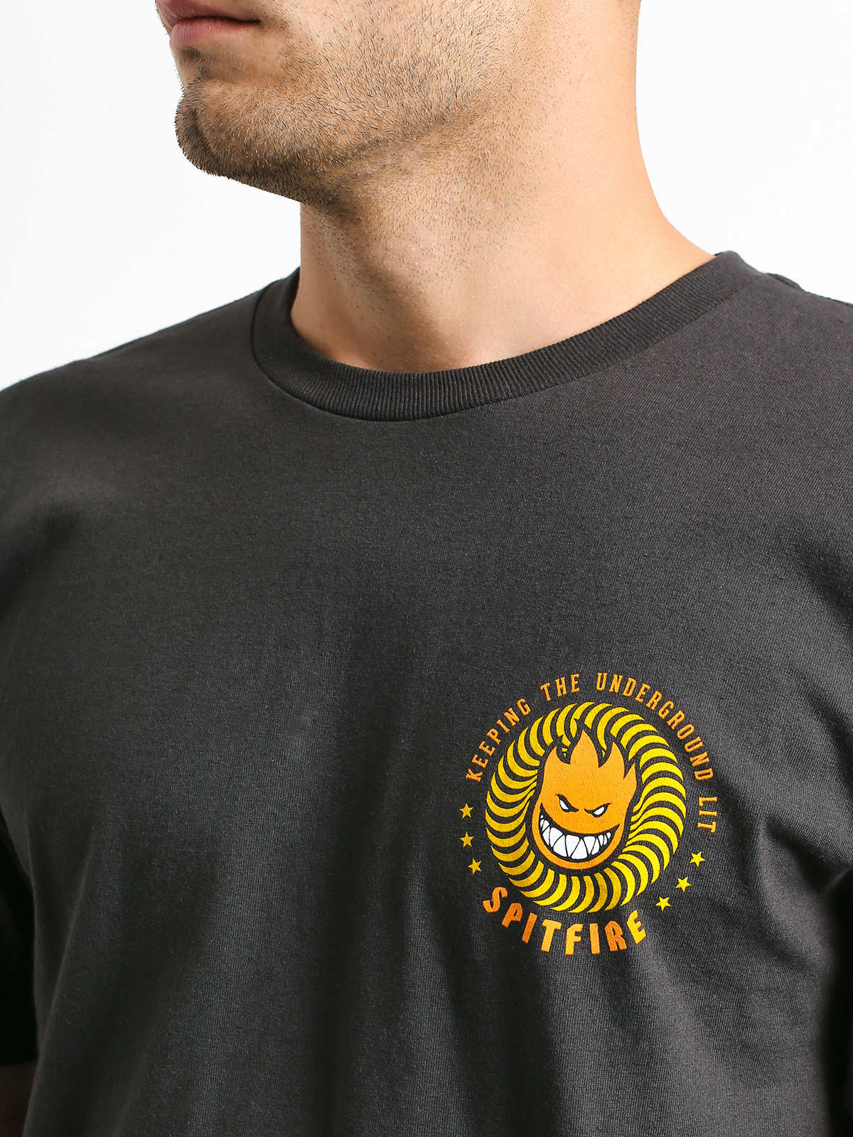 T-shirt Spitfire K T U L (tar/yellow/orange)