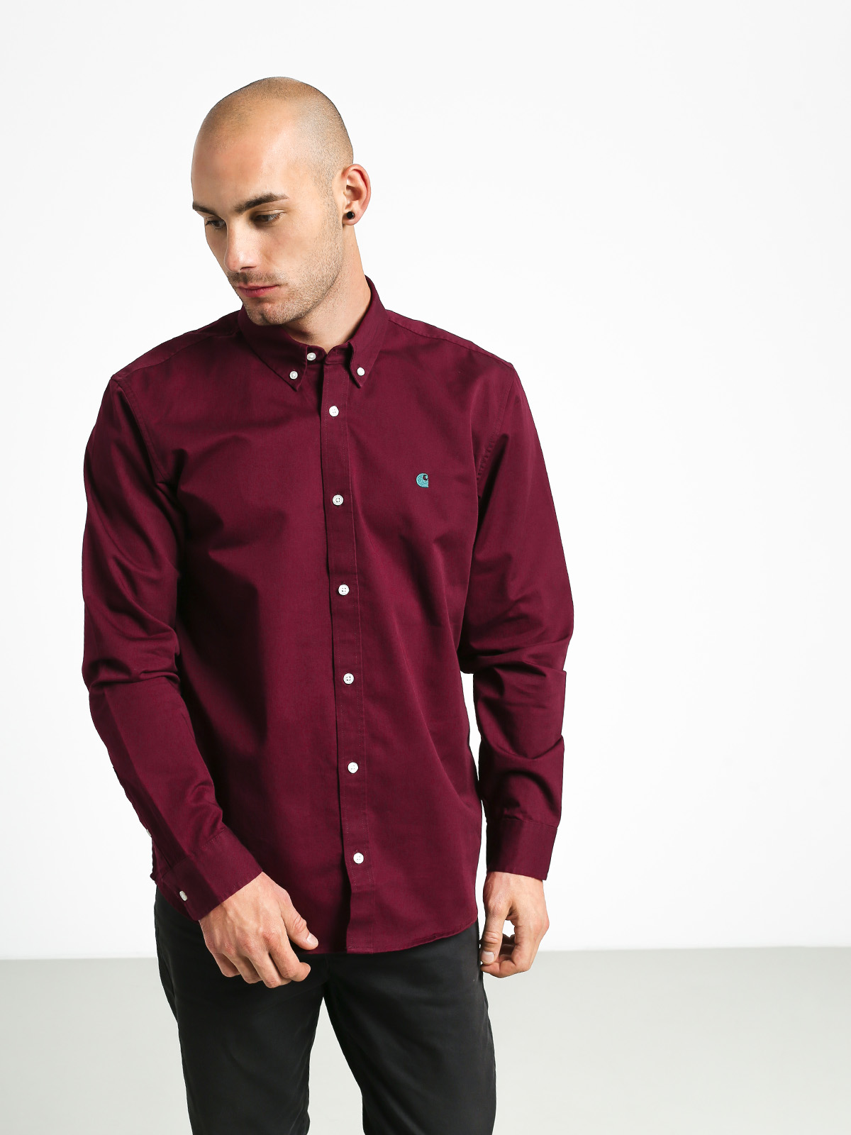 Koszula Carhartt WIP Madison (merlot/dark fir)