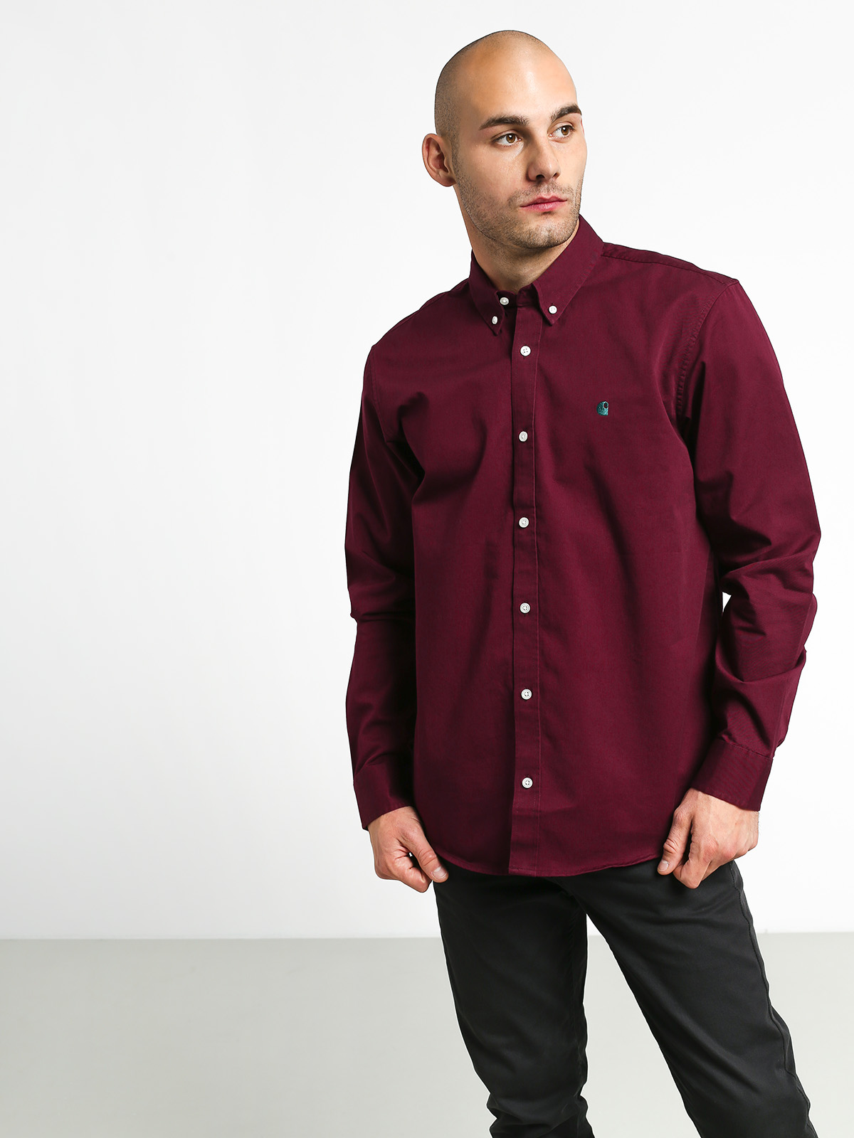 Koszula Carhartt WIP Madison (merlot/dark fir)