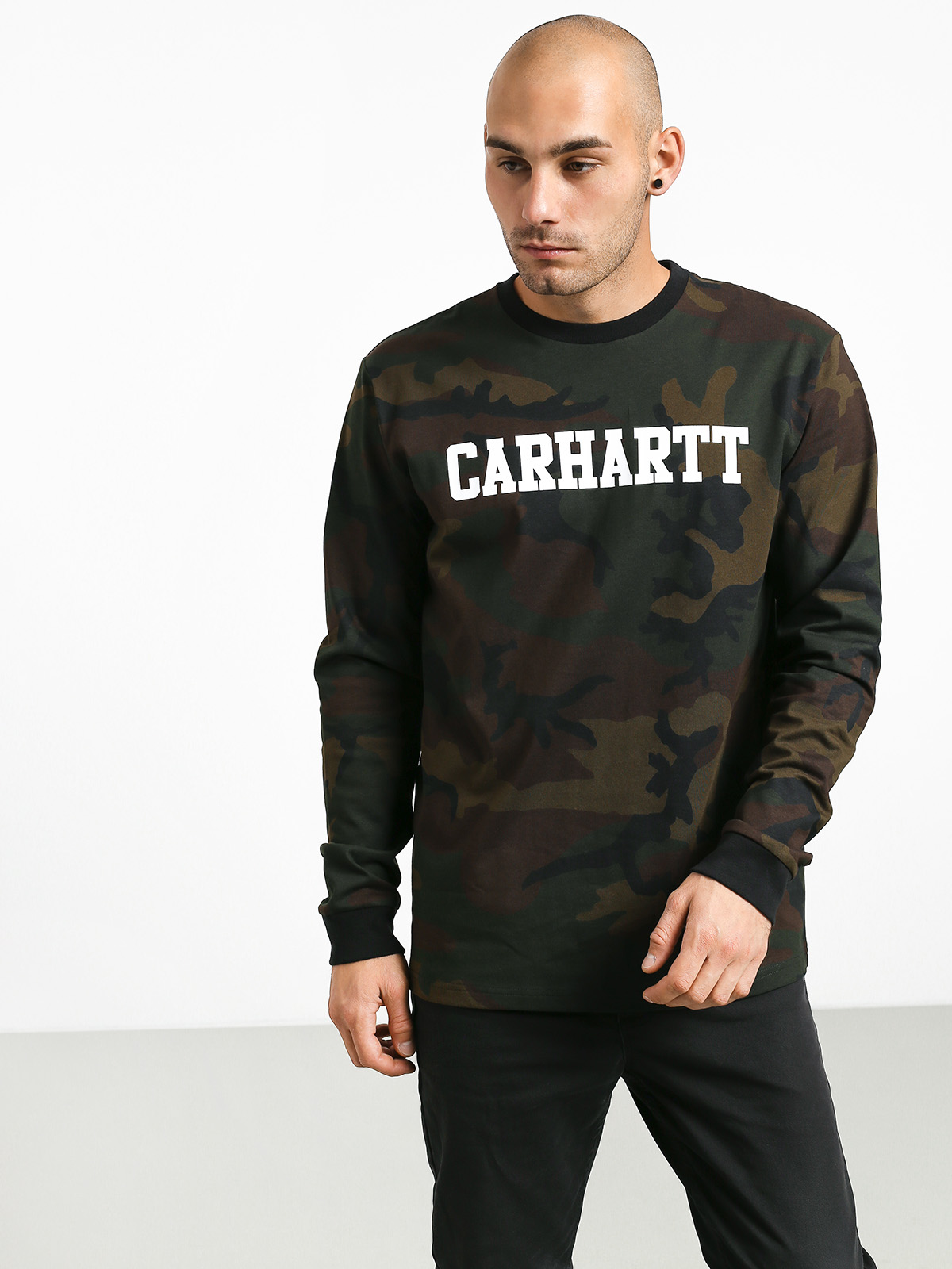 Longsleeve Carhartt WIP College (camo evergreen/white)