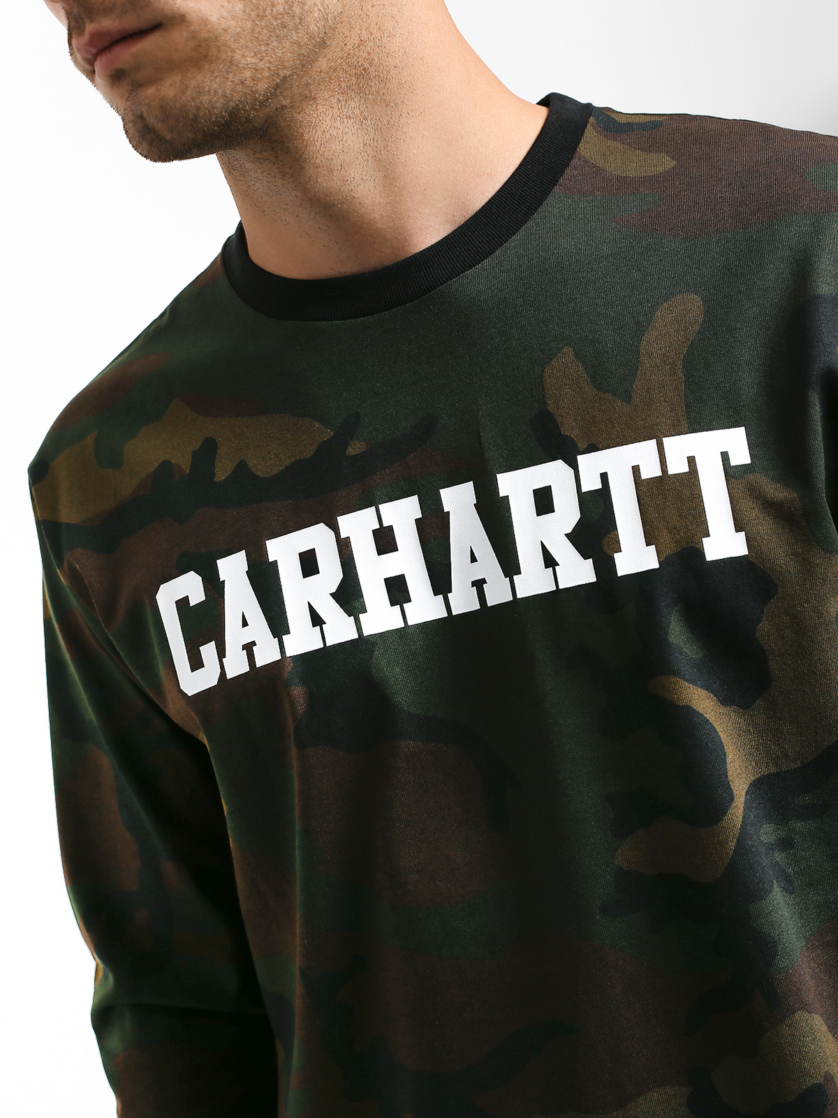 Longsleeve Carhartt WIP College (camo evergreen/white)