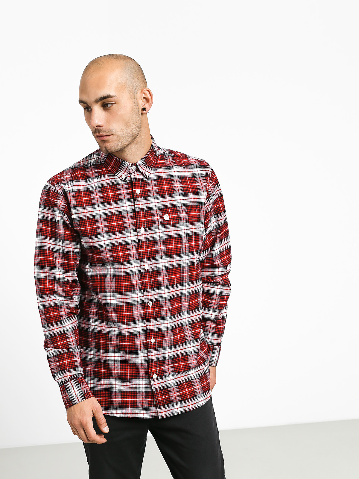 Koszula Carhartt WIP Linville (linville check cardinal/wax)
