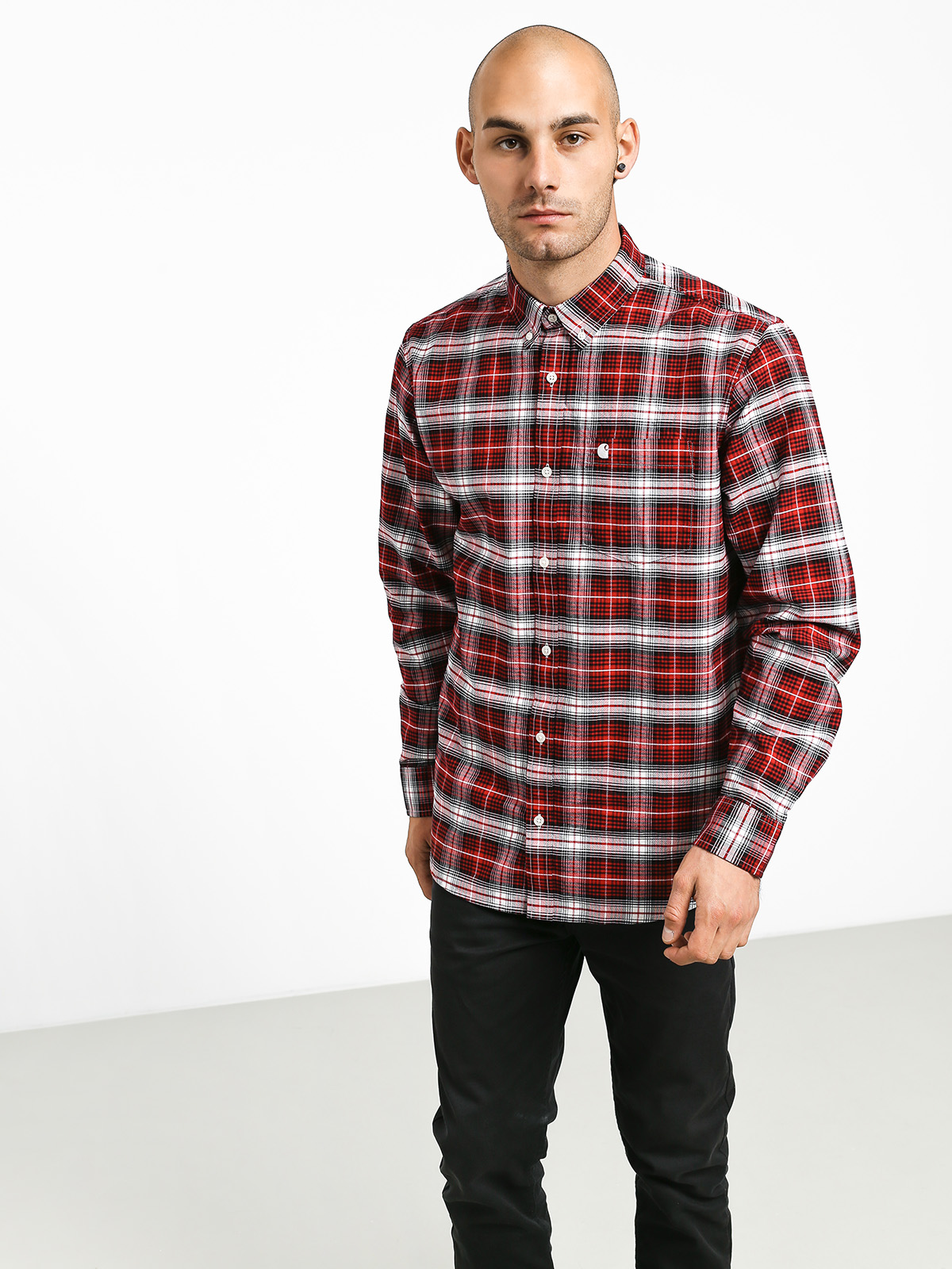 Koszula Carhartt WIP Linville (linville check cardinal/wax)