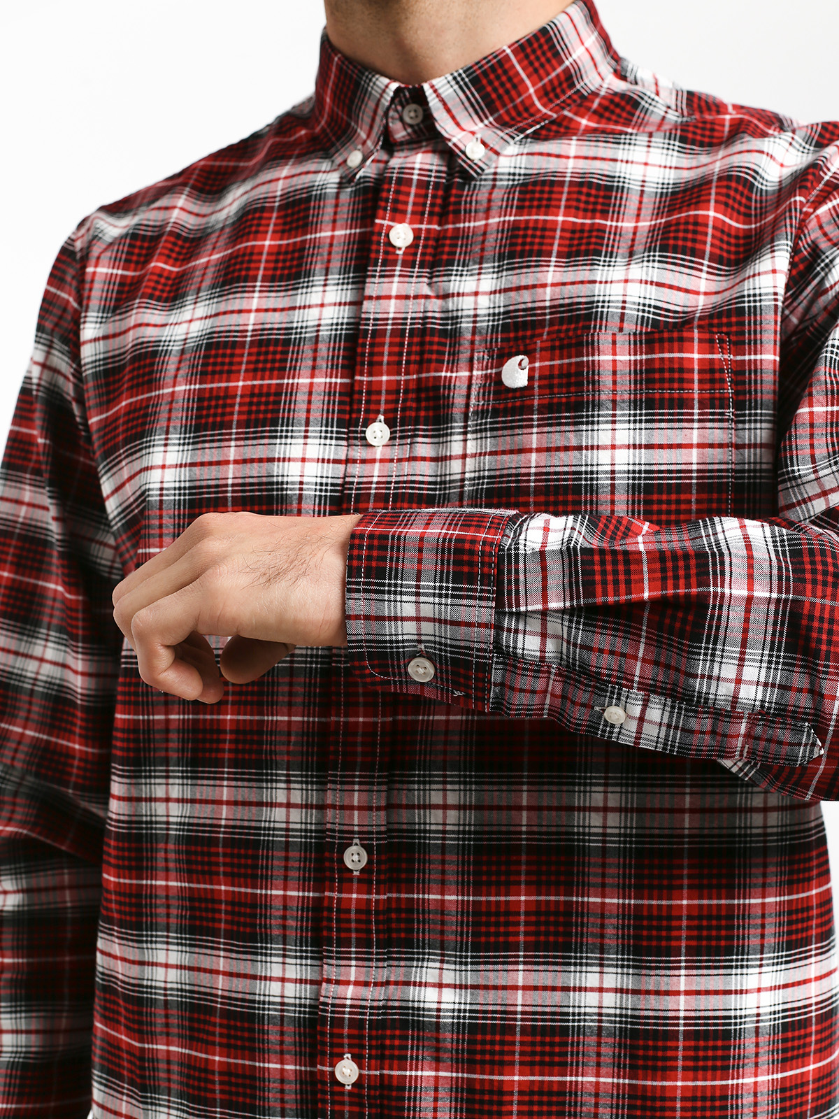 Koszula Carhartt WIP Linville (linville check cardinal/wax)