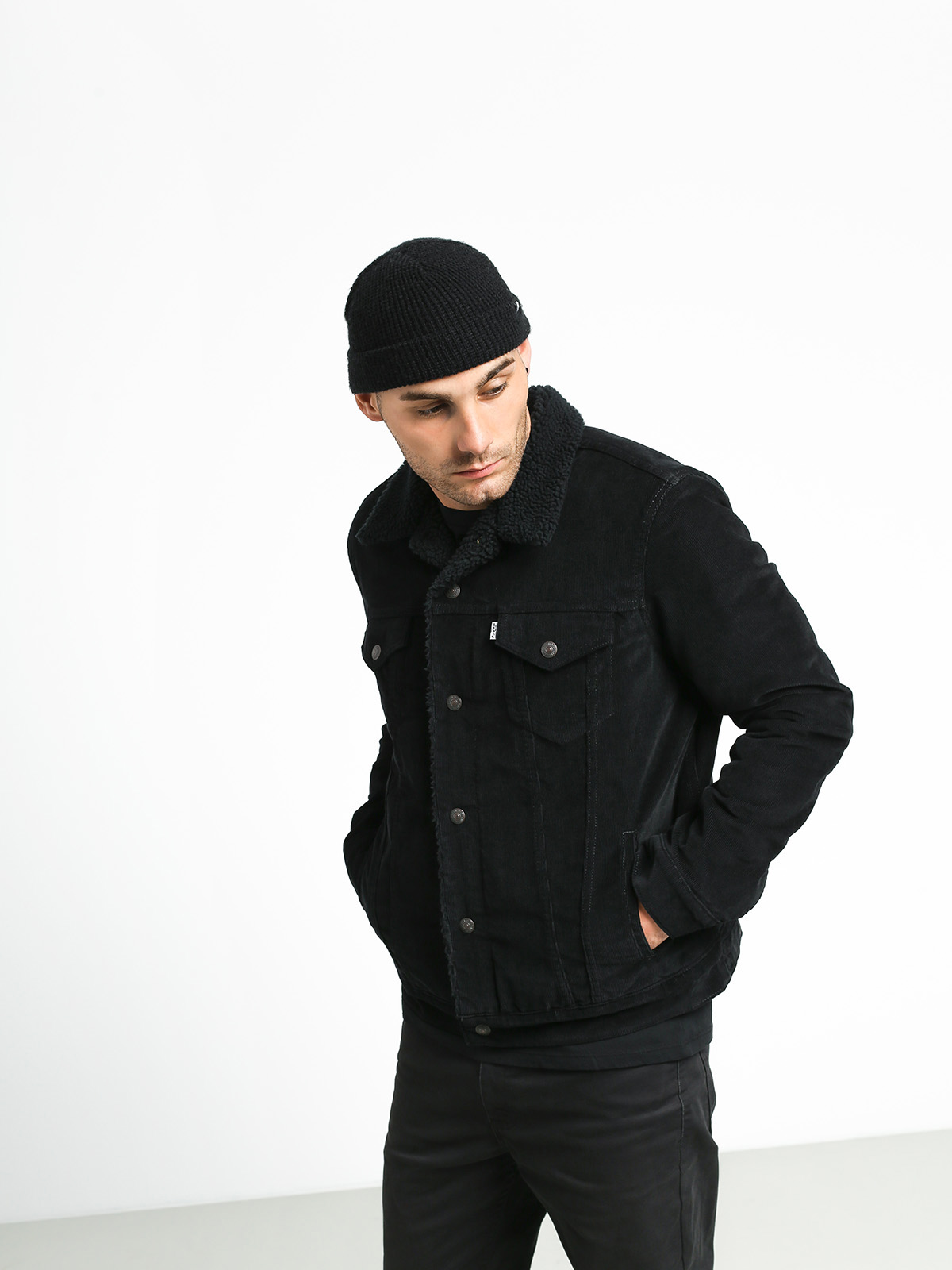 Kurtka Levi's Type 3 Sherpa Trucker (black cord)