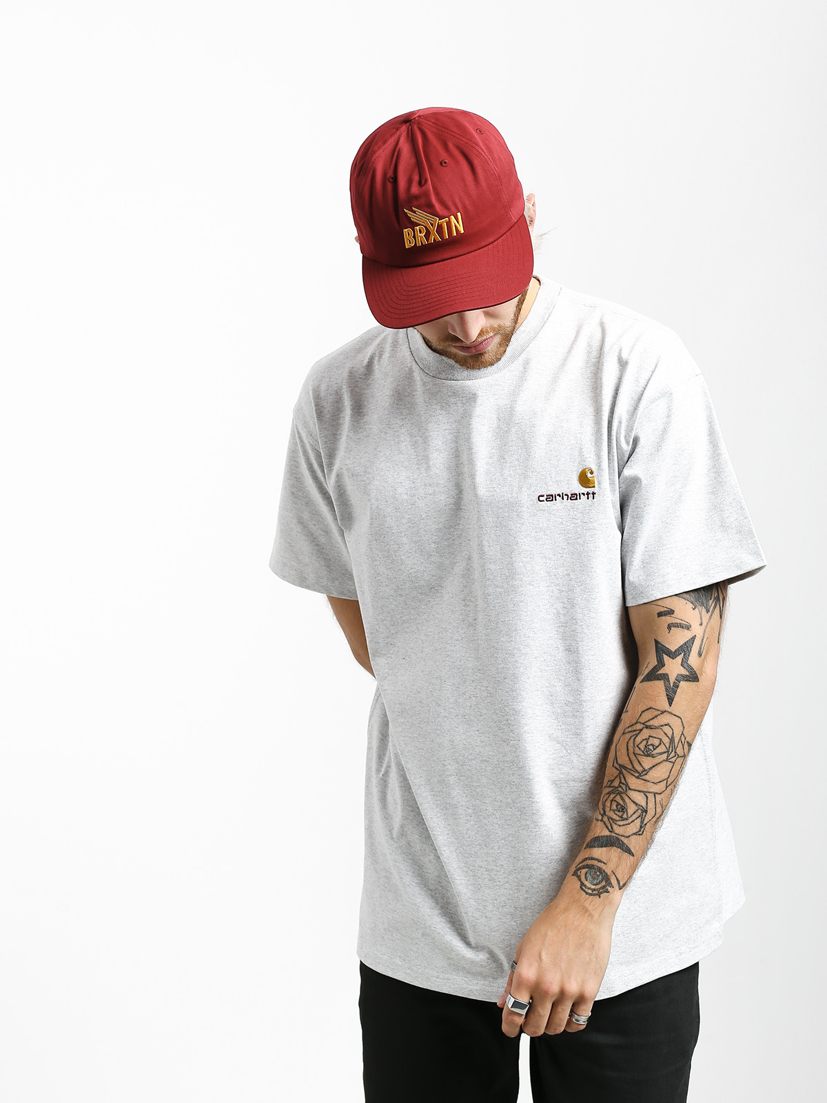 T-shirt Carhartt WIP American Script (ash heather)