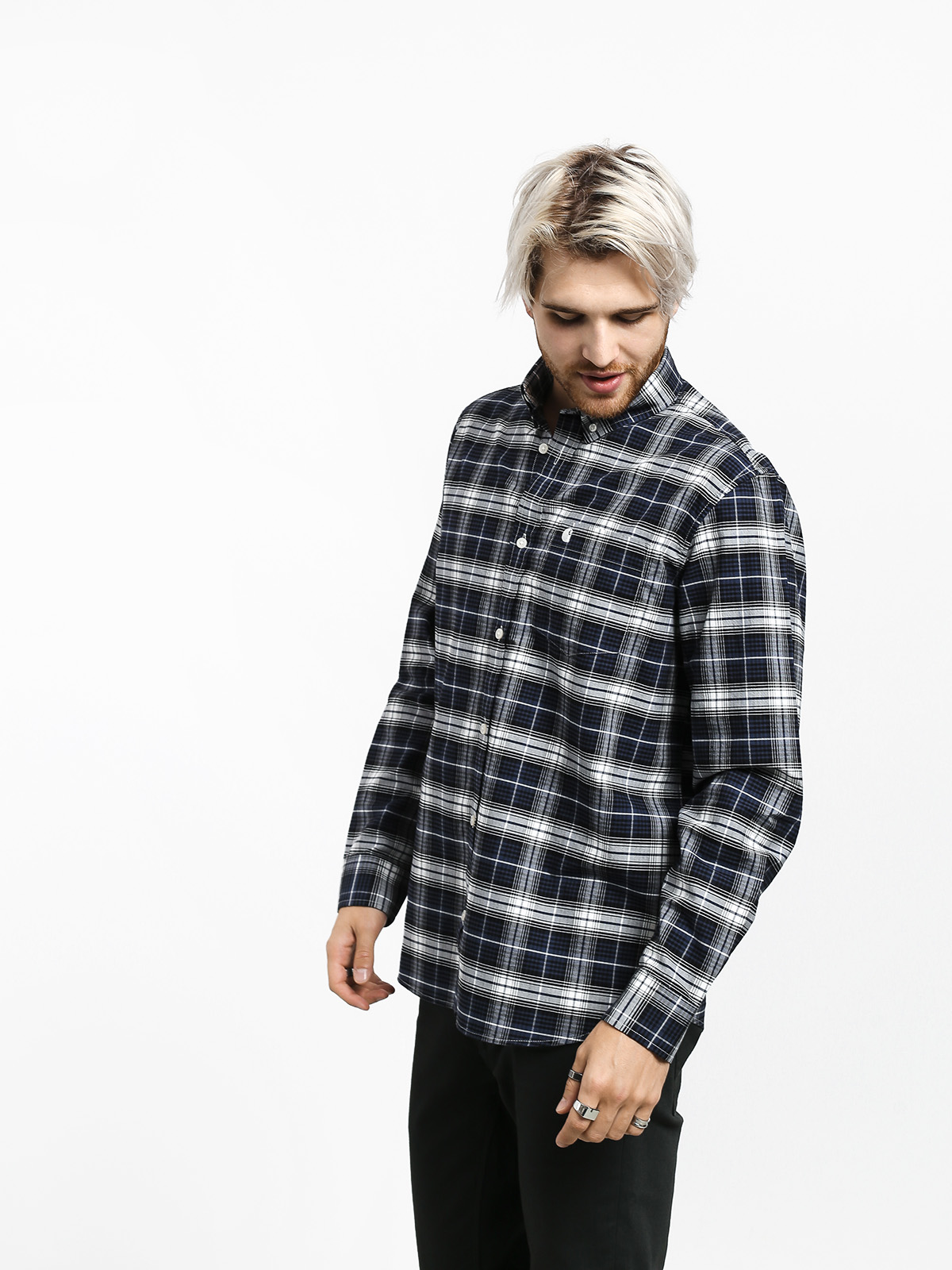 Longsleeve Carhartt WIP Linville (linville check blue/wax)