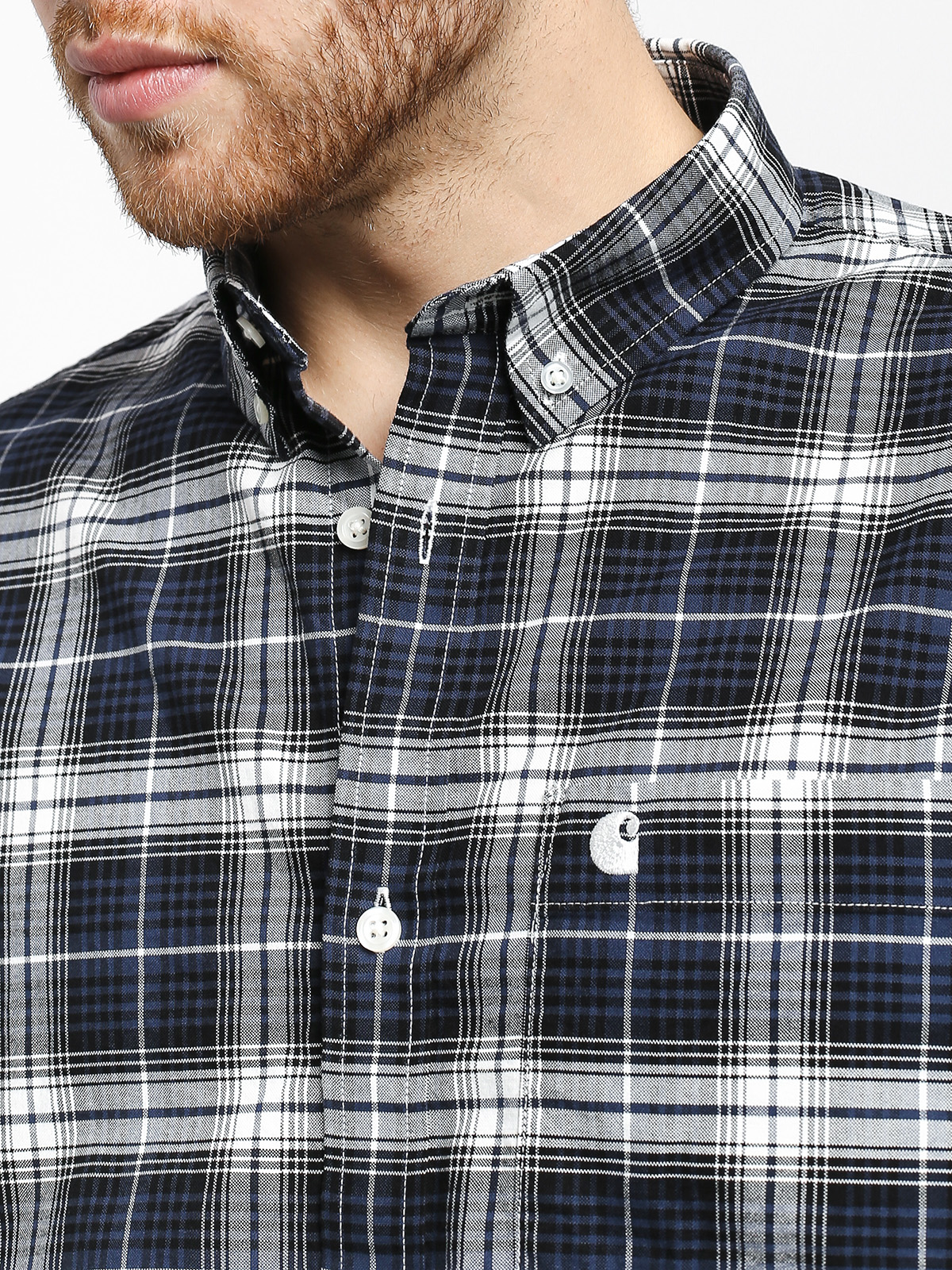 Longsleeve Carhartt WIP Linville (linville check blue/wax)