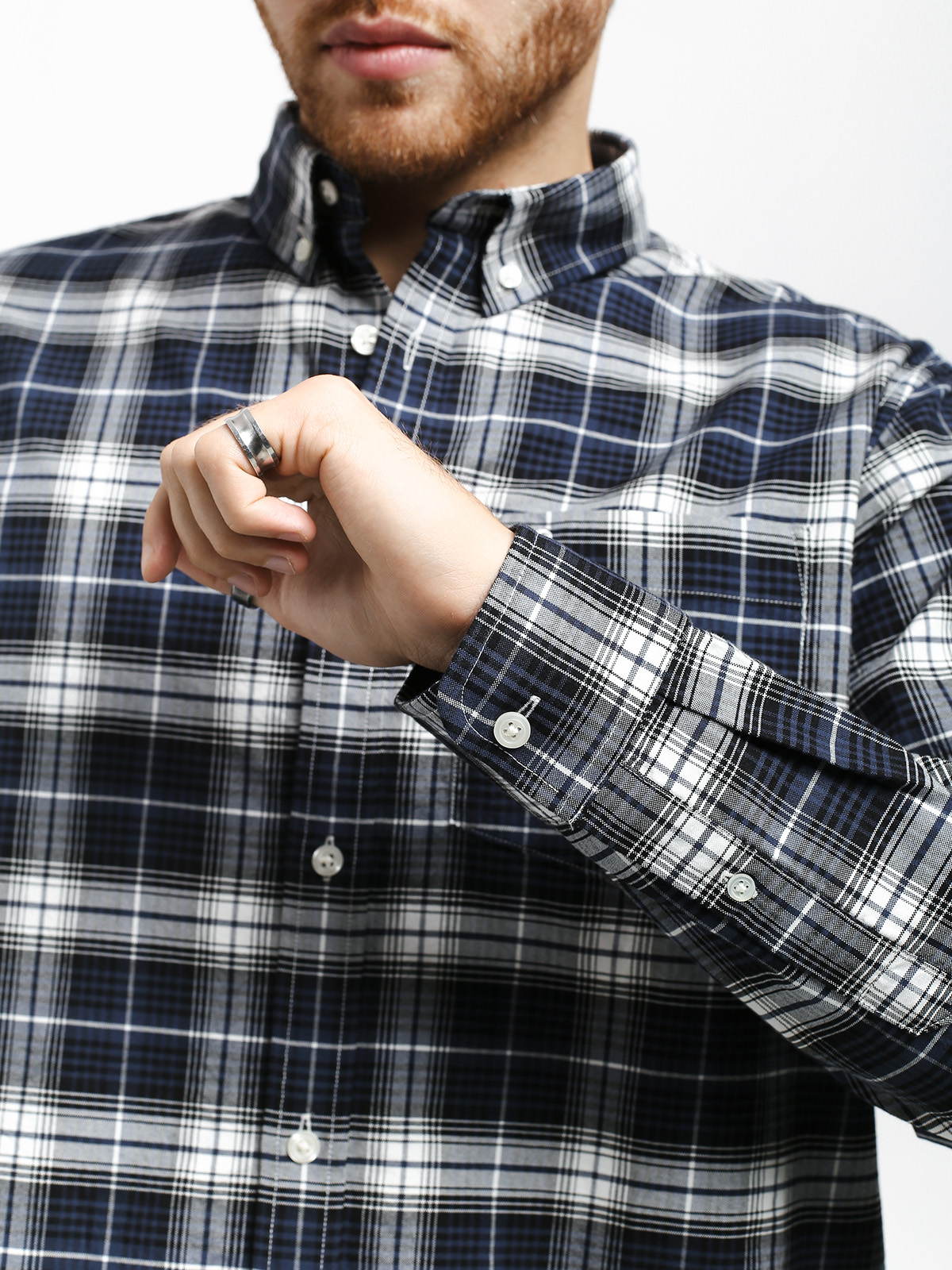 Longsleeve Carhartt WIP Linville (linville check blue/wax)