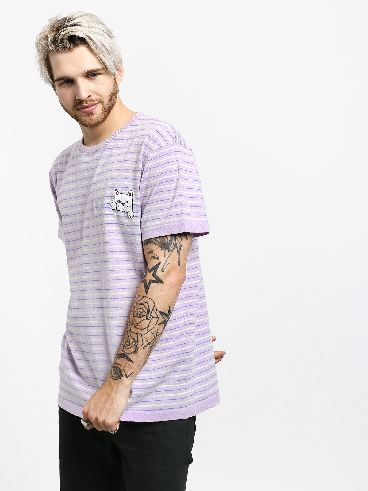 T-shirt RipNDip Peeking Nermal (lavender/lime)