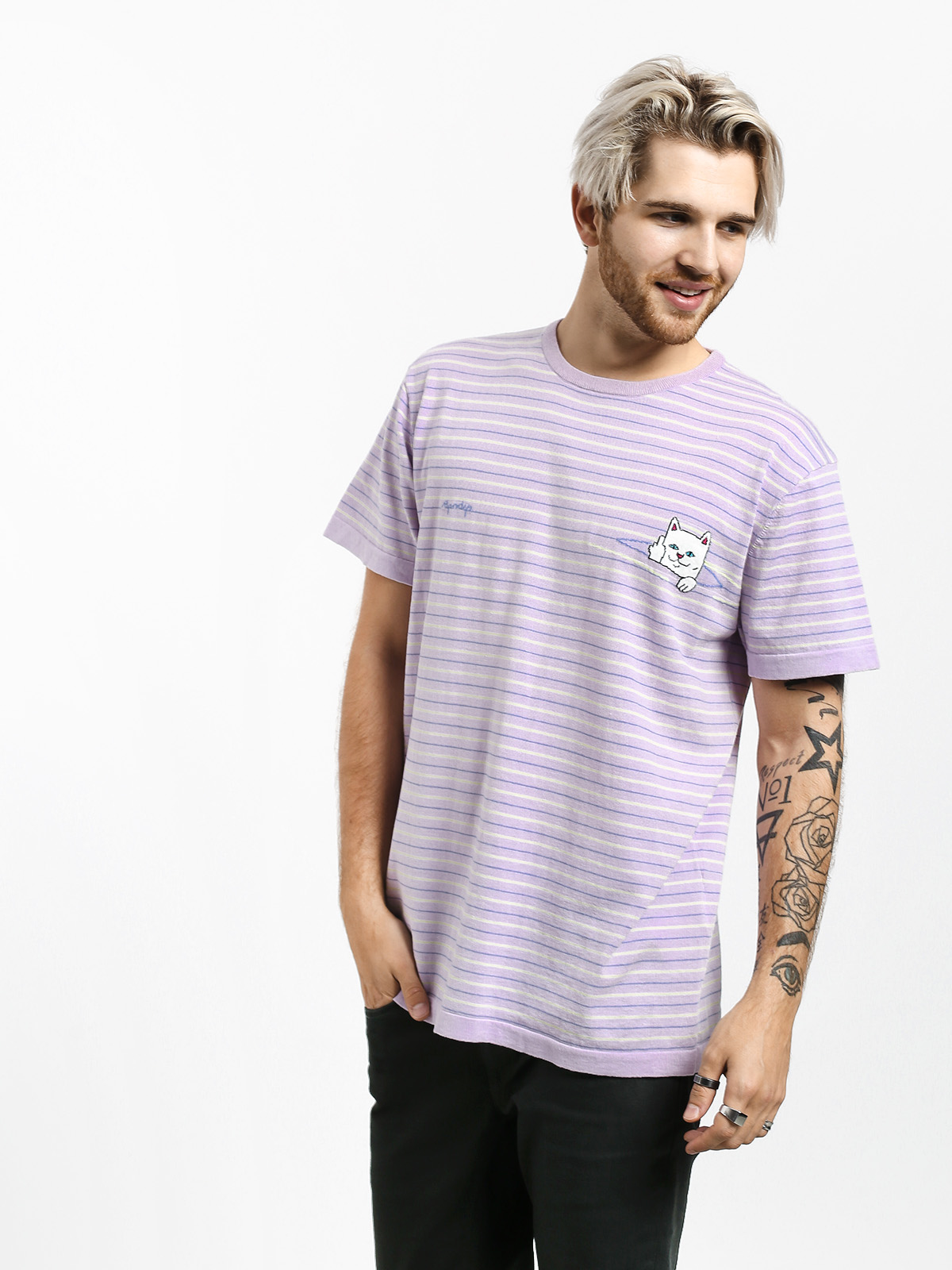 T-shirt RipNDip Peeking Nermal (lavender/lime)