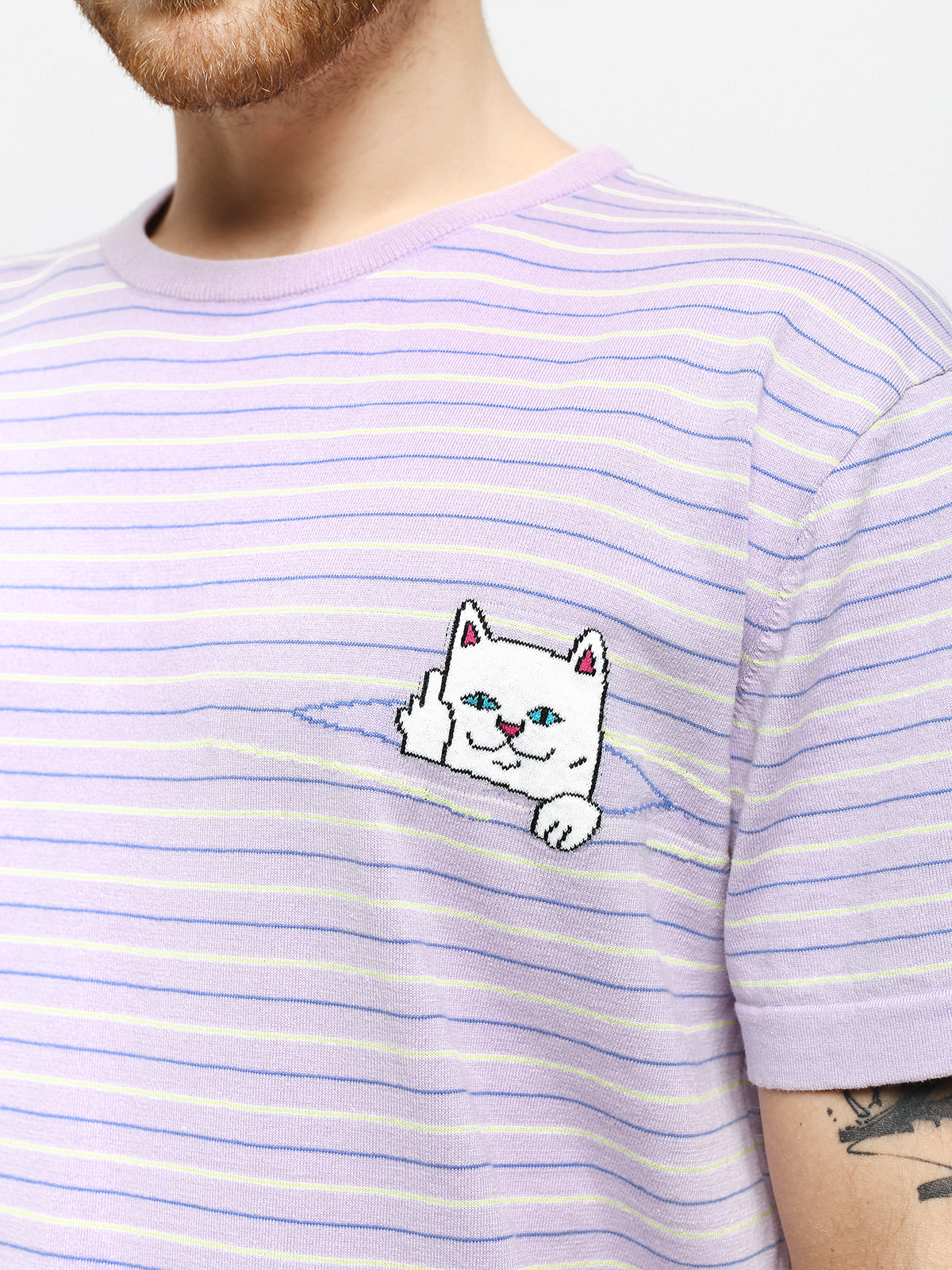 T-shirt RipNDip Peeking Nermal (lavender/lime)