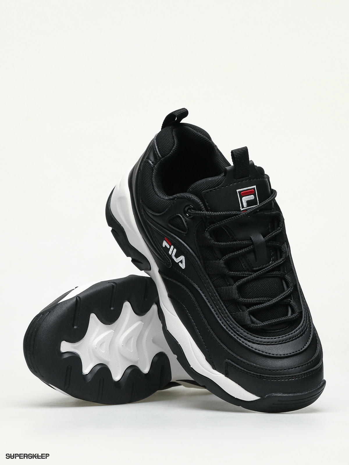 fila ray black white