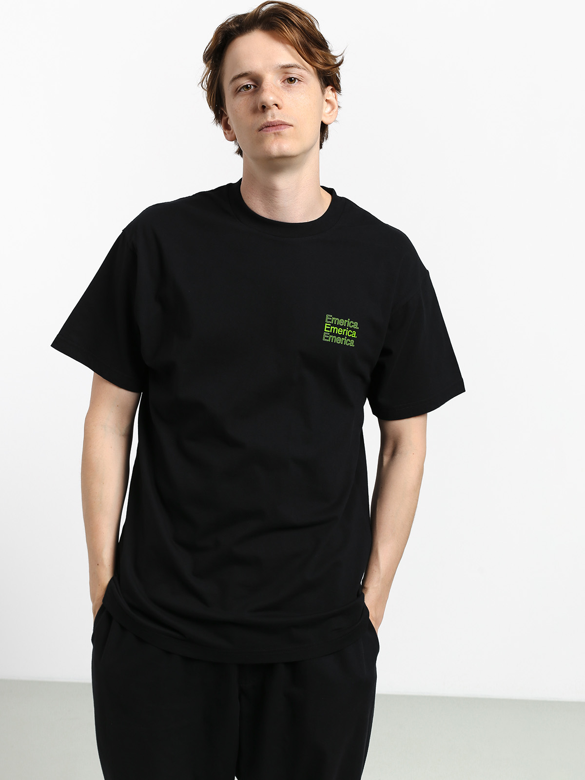 T-shirt Emerica New Stack (black/green)
