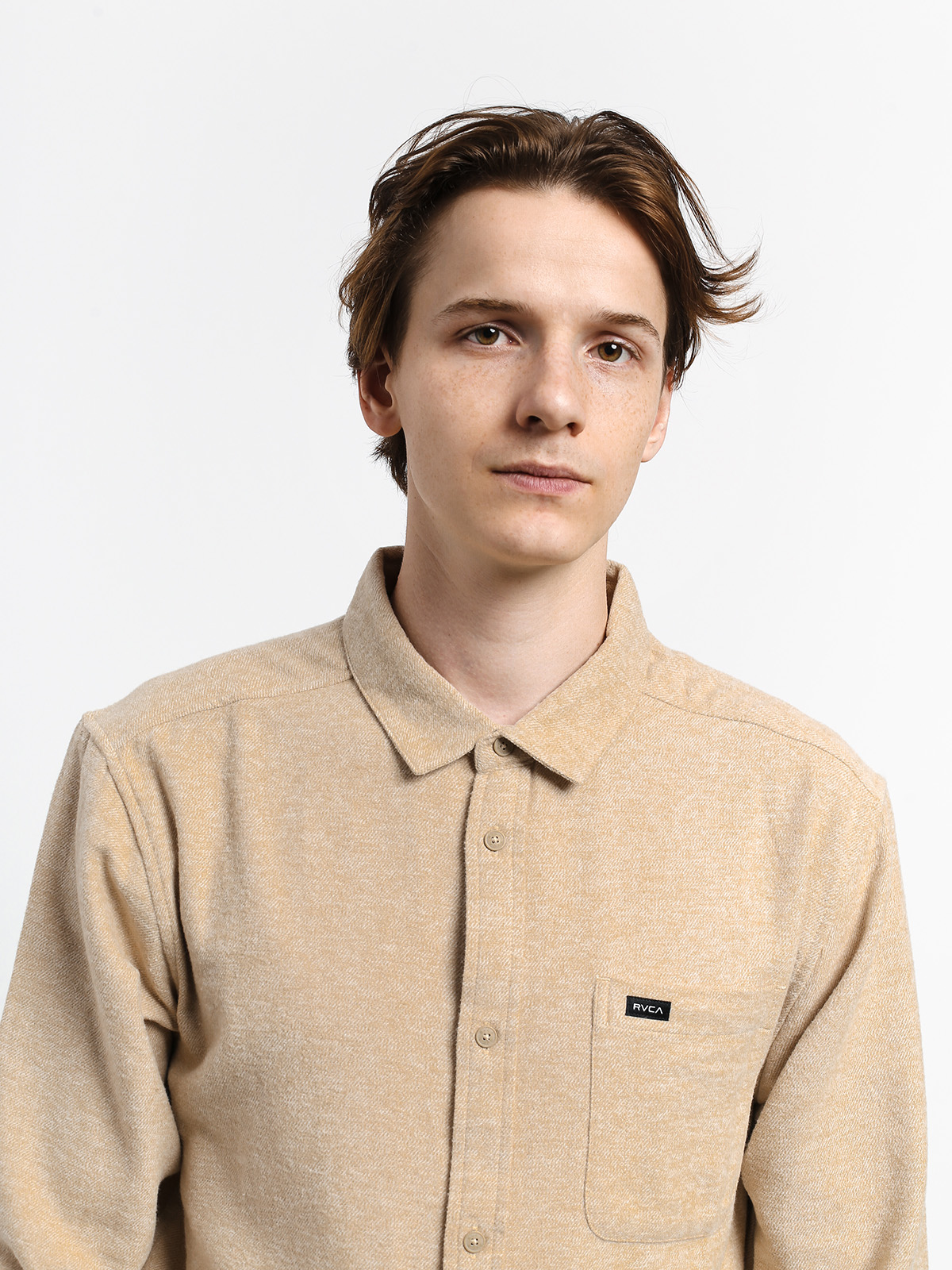 Koszula RVCA Blackand Flannel L (dust yellow)