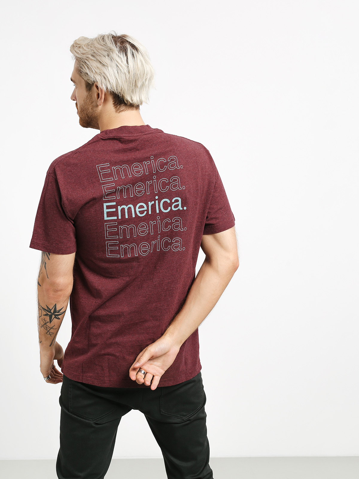 T-shirt Emerica New Stack (burgundy)