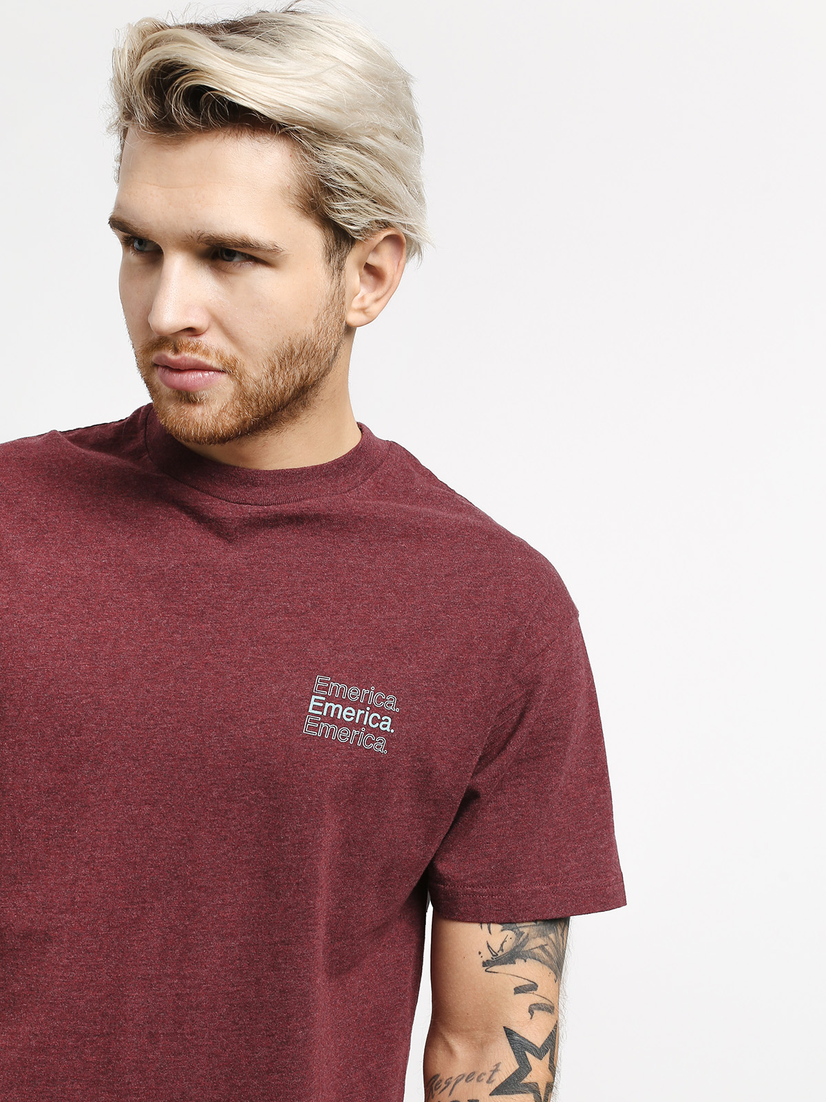 T-shirt Emerica New Stack (burgundy)