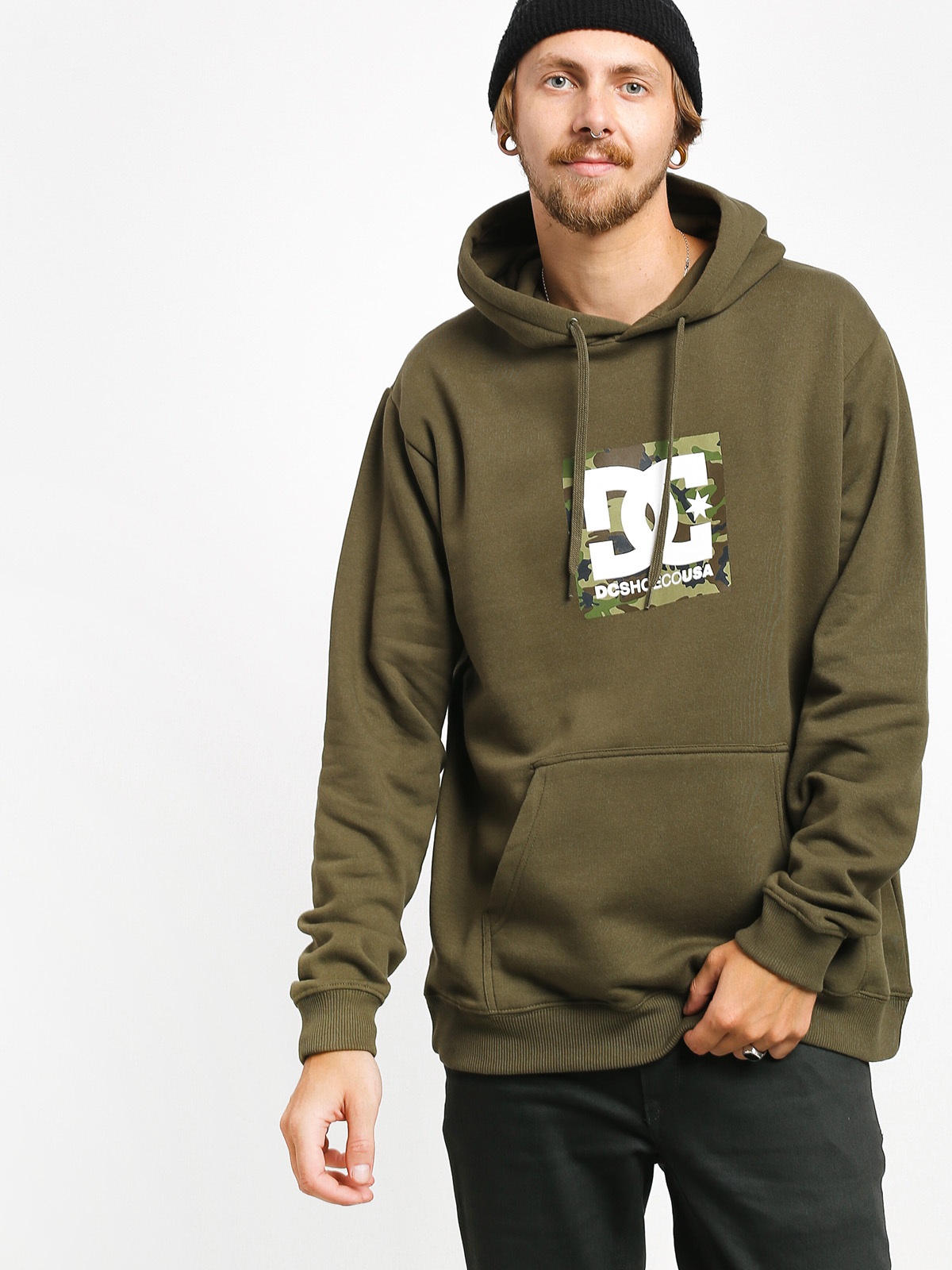Bluza z kapturem DC Square Star HD (fatigue green/camo)