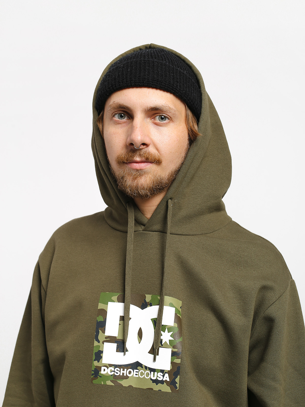 Bluza z kapturem DC Square Star HD (fatigue green/camo)
