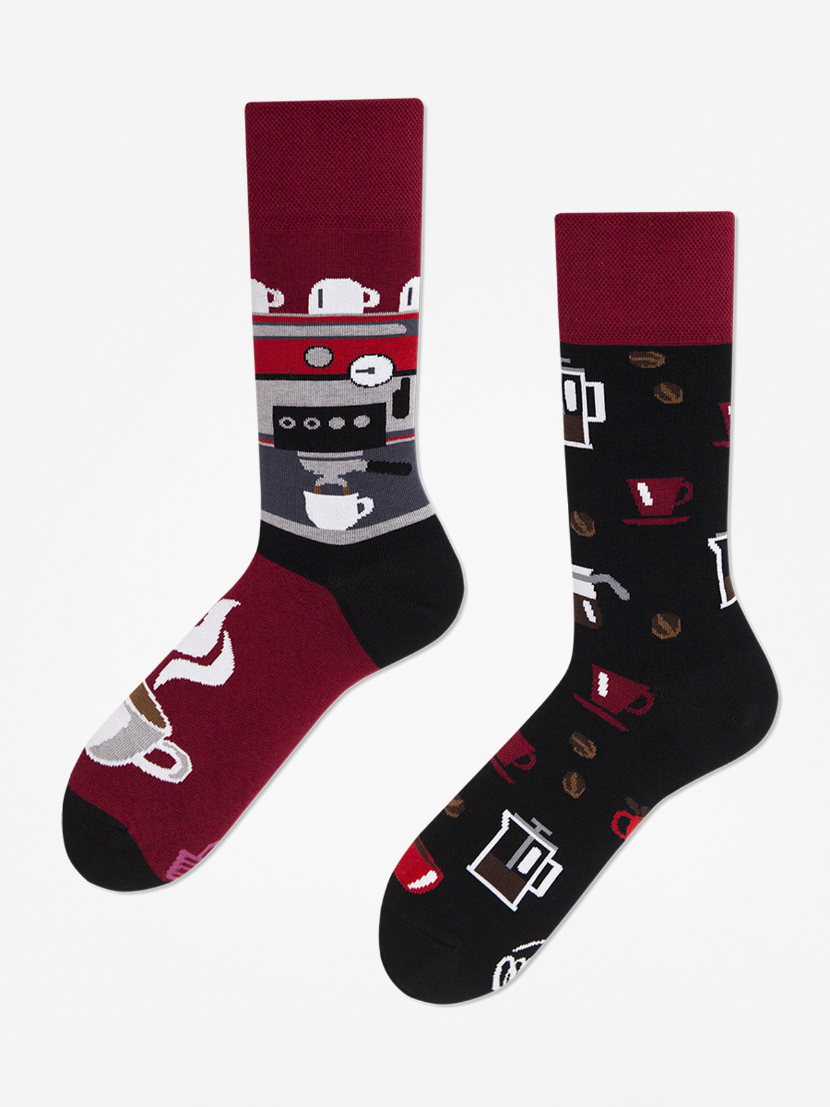 Skarpetki Many Mornings Dark Espresso (burgundy/black)
