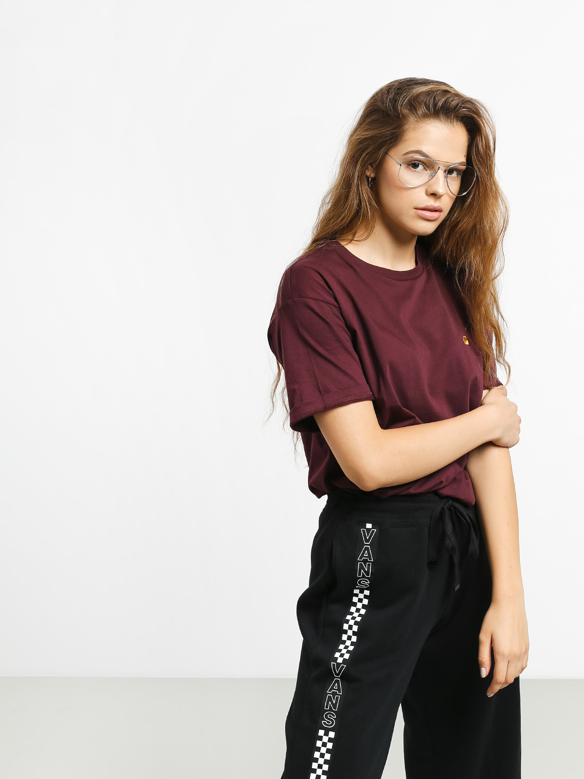T-shirt Carhartt WIP Chasy Wmn (merlot/gold)