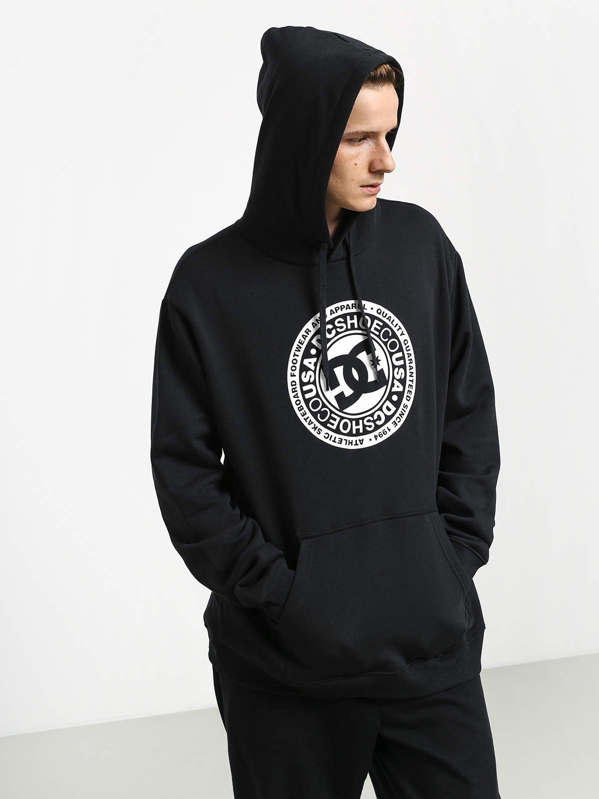 Bluza z kapturem DC Circle Star HD (black/white)