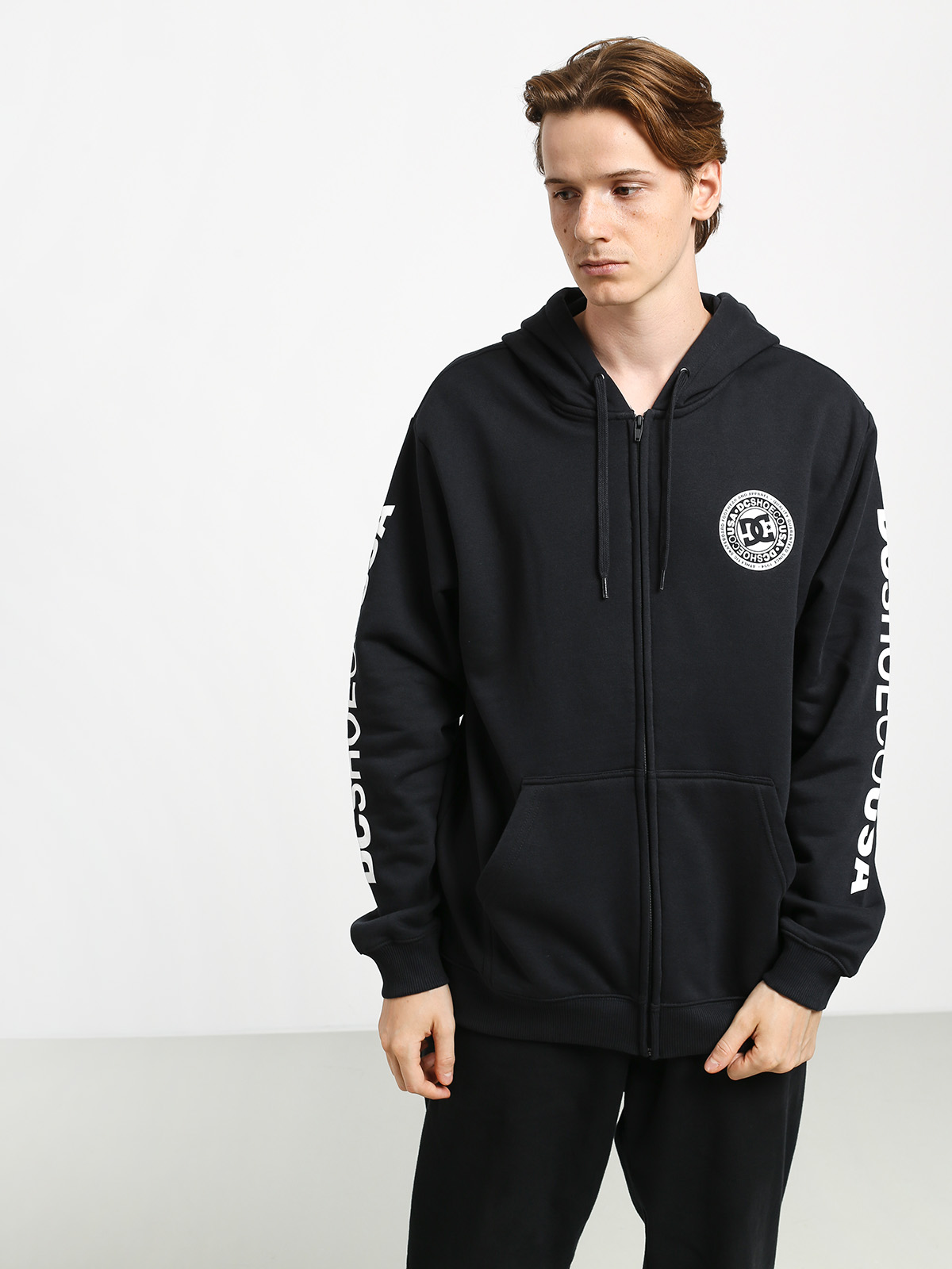 Bluza z kapturem DC Circle Star ZHD (black/white)