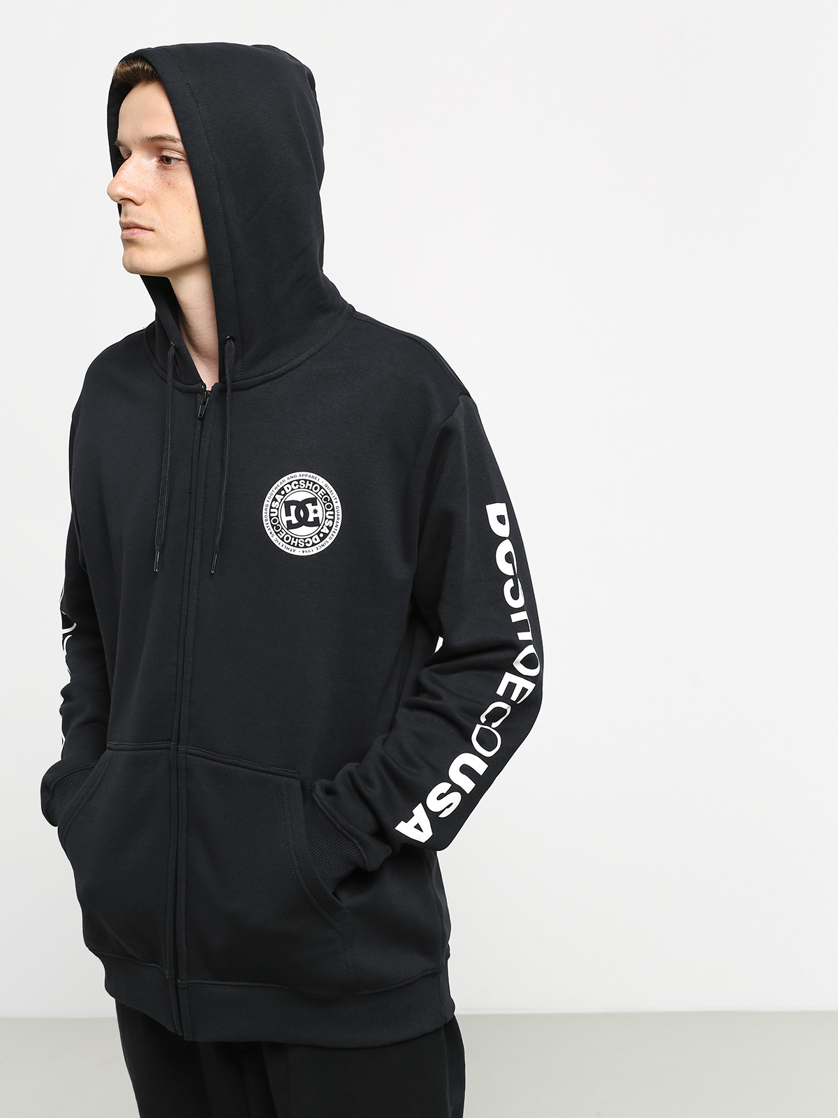 Bluza z kapturem DC Circle Star ZHD (black/white)