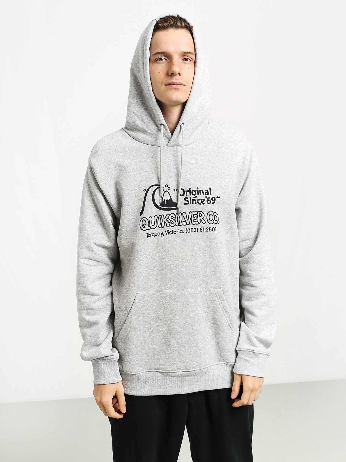 Bluza z kapturem Quiksilver Nelson Sun Screen Fleece HD (athletic heather)