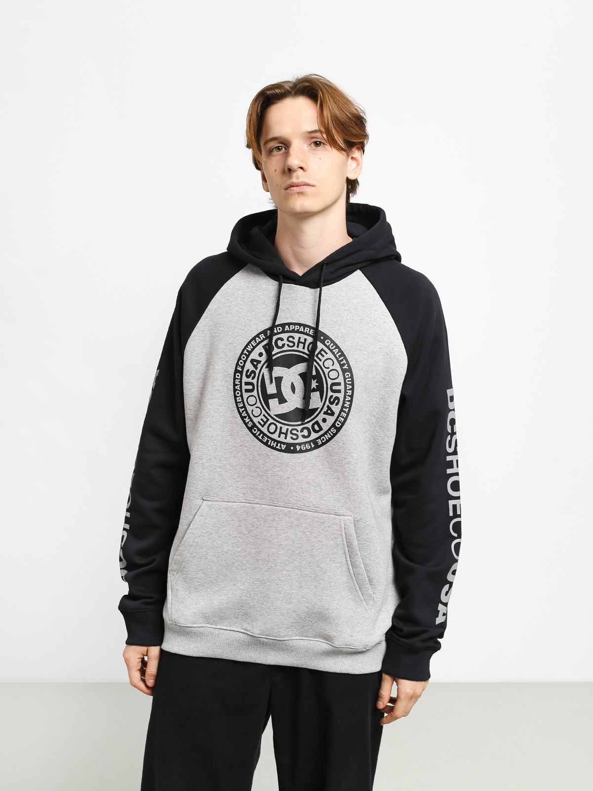 Bluza z kapturem DC Circle Star HD (grey heather/black)