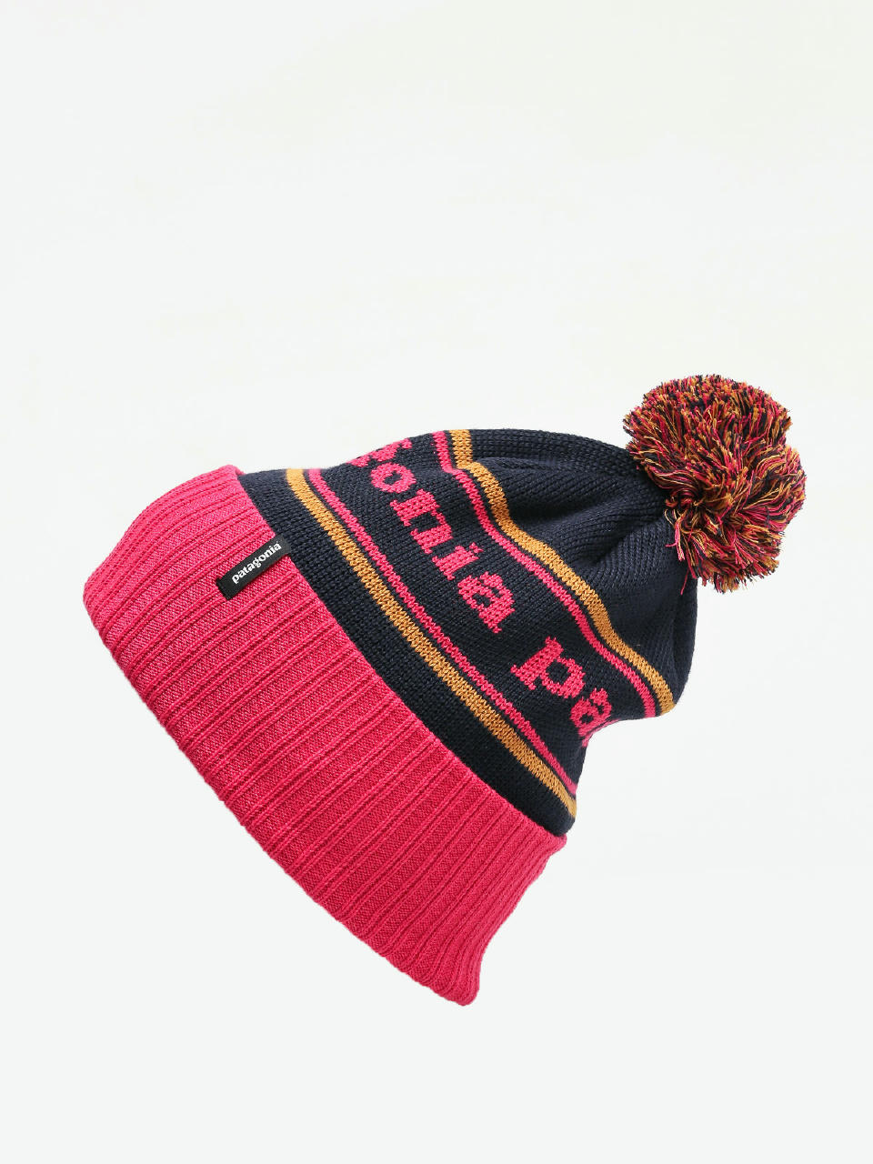 Czapka zimowa Patagonia Powder Town Beanie (park stripe/craft pink w/navy blue)