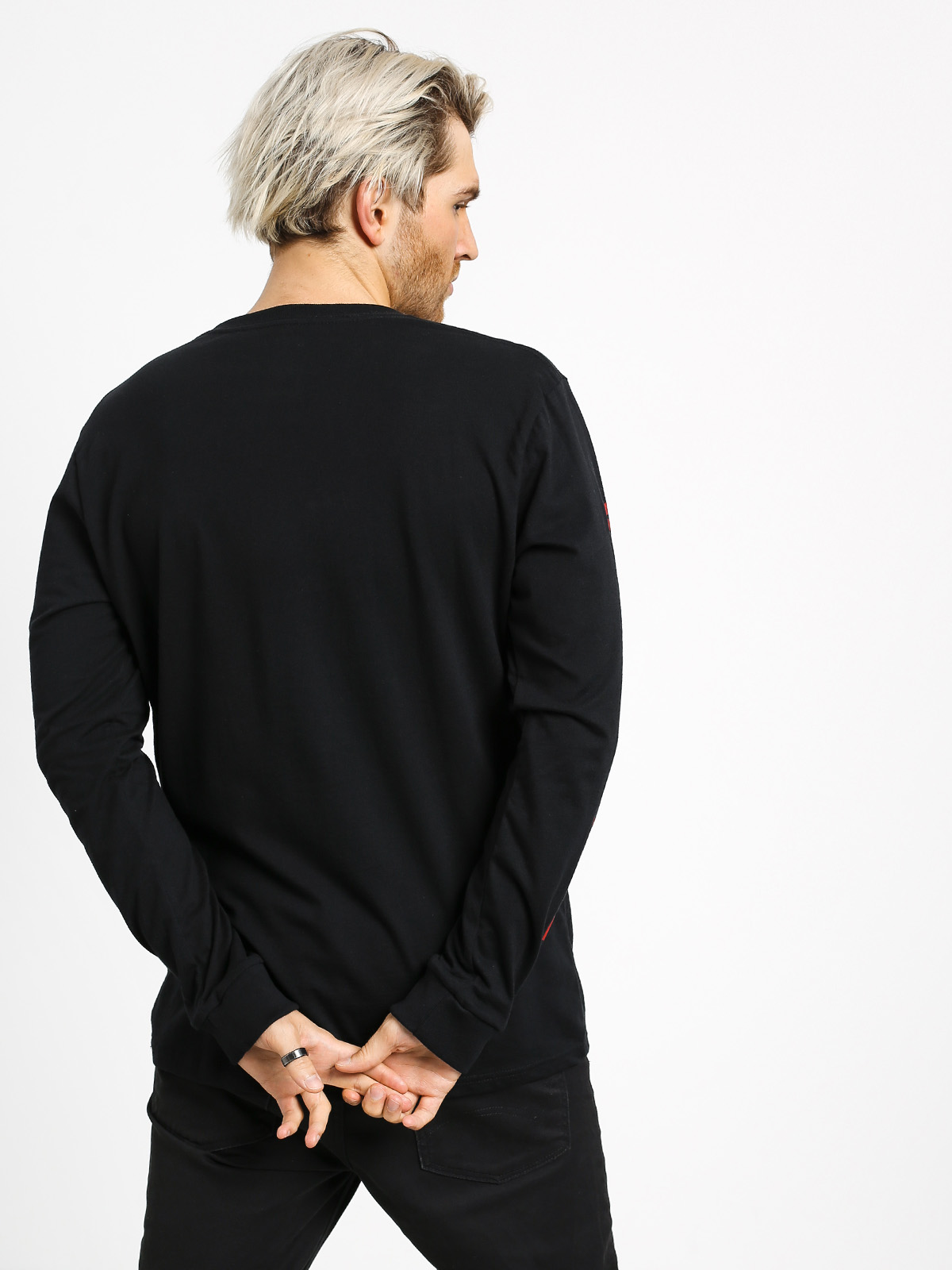 Longsleeve DC Squarestar (black/chili pepper)