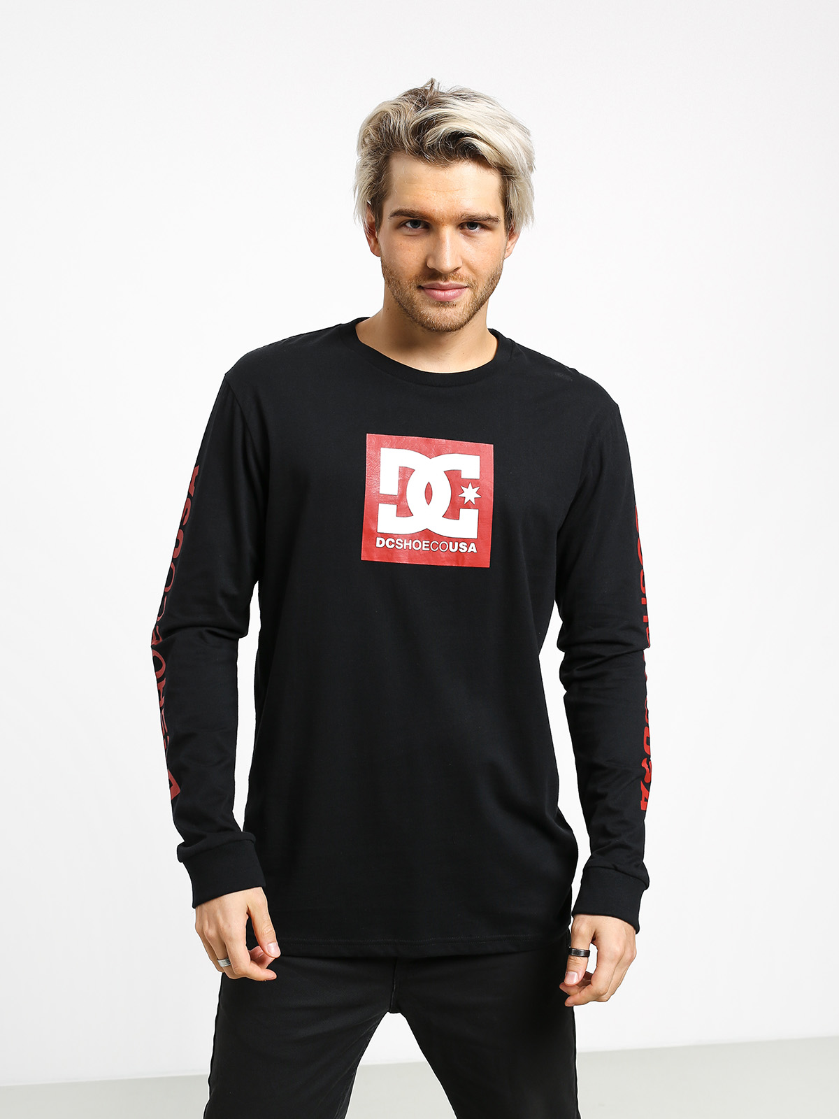 Longsleeve DC Squarestar (black/chili pepper)
