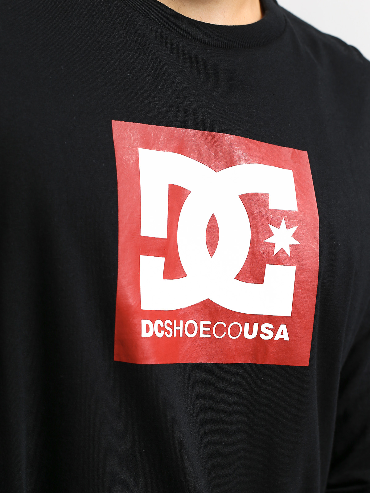 Longsleeve DC Squarestar (black/chili pepper)